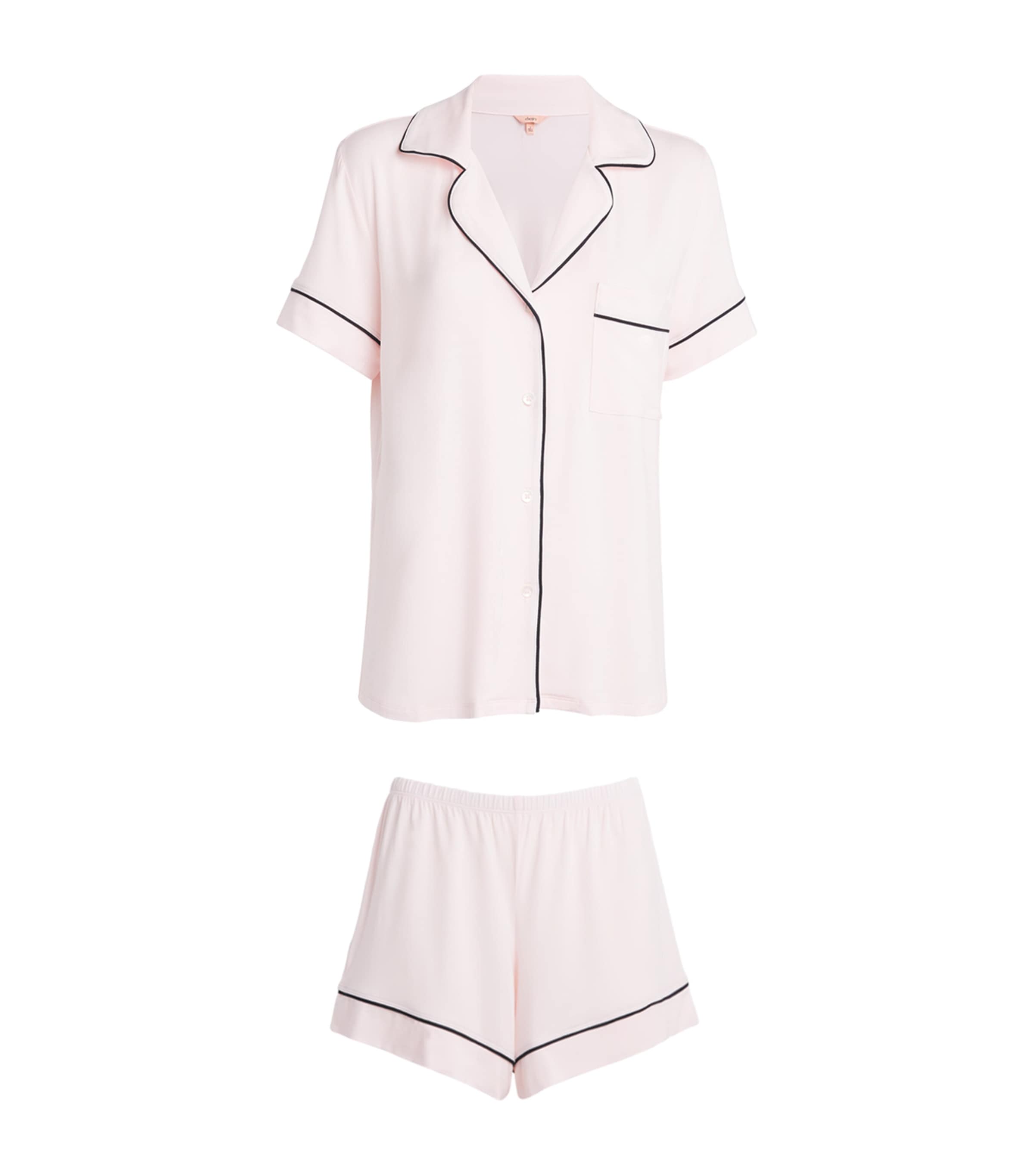 Eberjey Womens Gisele Short Pyjama Set Sorbet/black