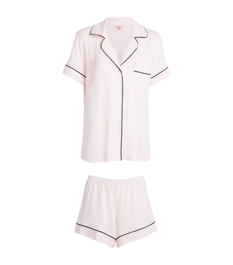 Eberjey Womens Gisele Short Pyjama Set Sorbet/black