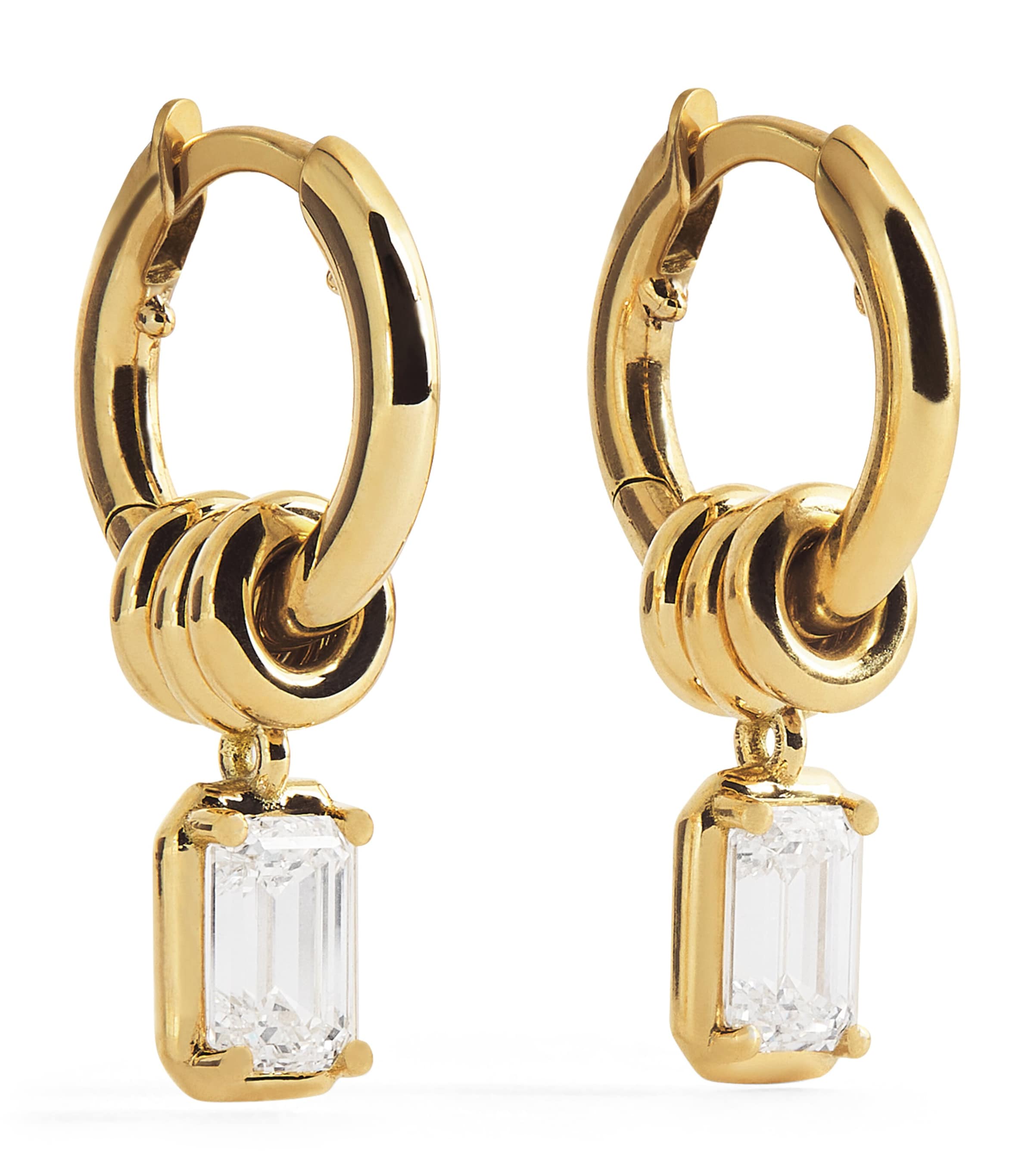 Spinelli Kilcollin Yellow Gold and Diamond Zahra Hoop Earrings Yellow Gold