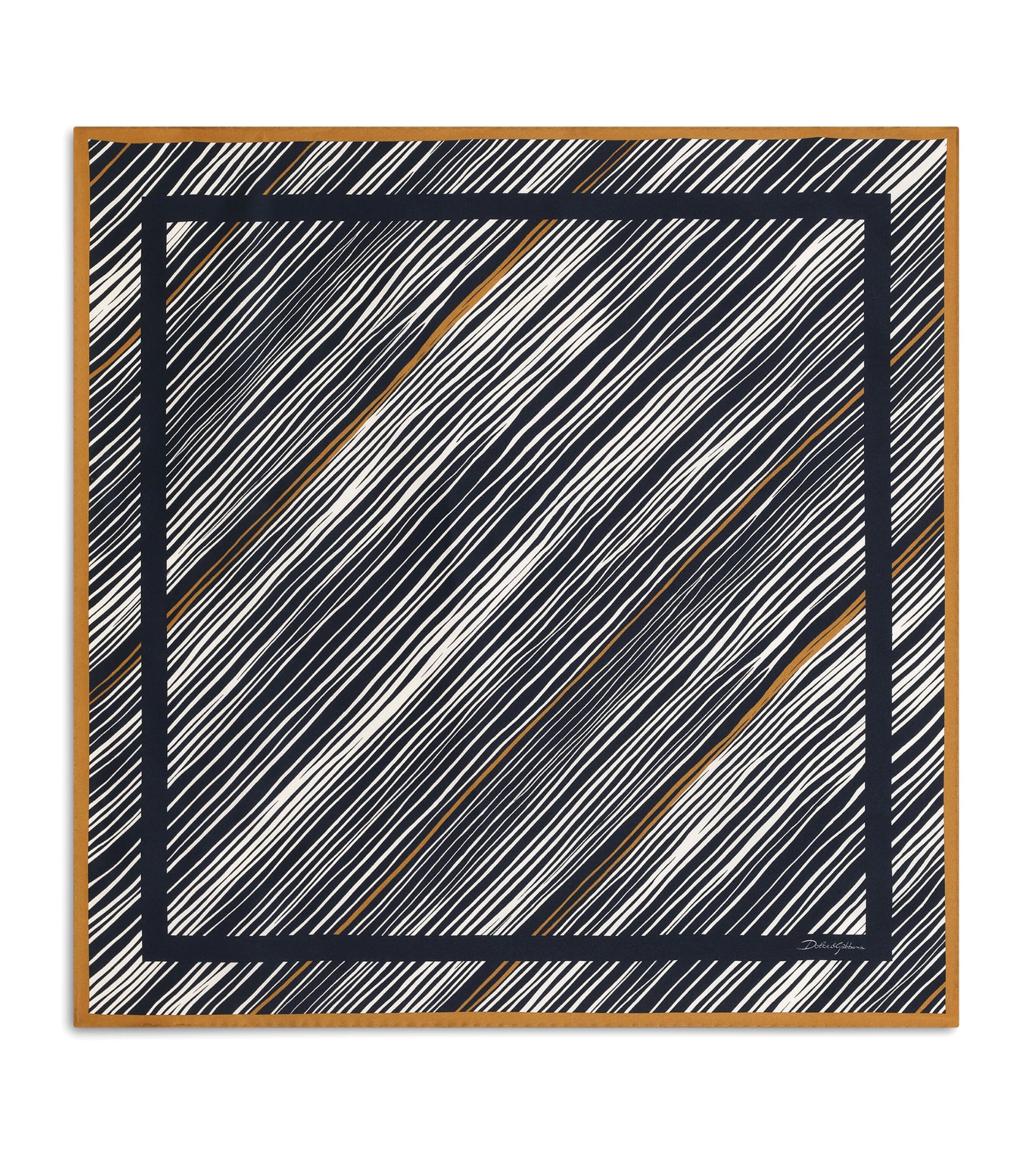 Dolce&Gabbana Silk Square Scarf Righe Irreg.