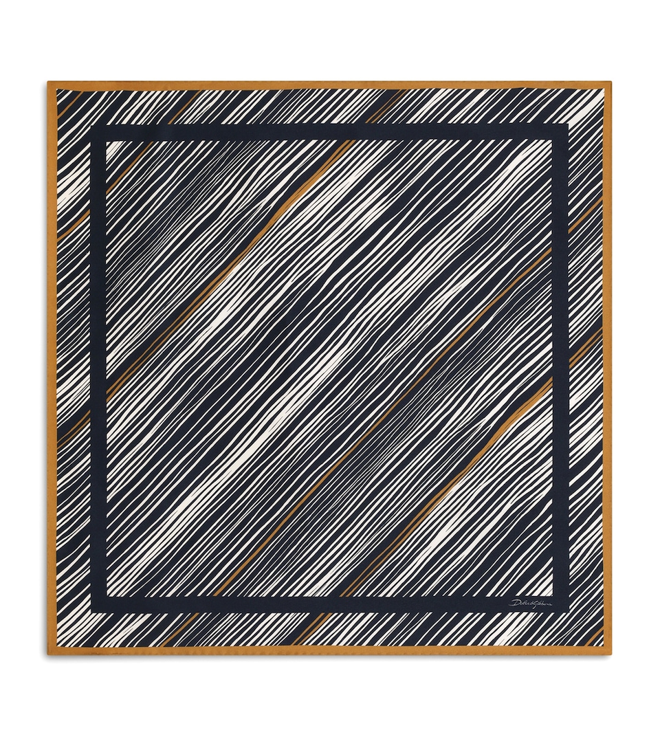 Dolce&Gabbana Silk Square Scarf Righe Irreg.