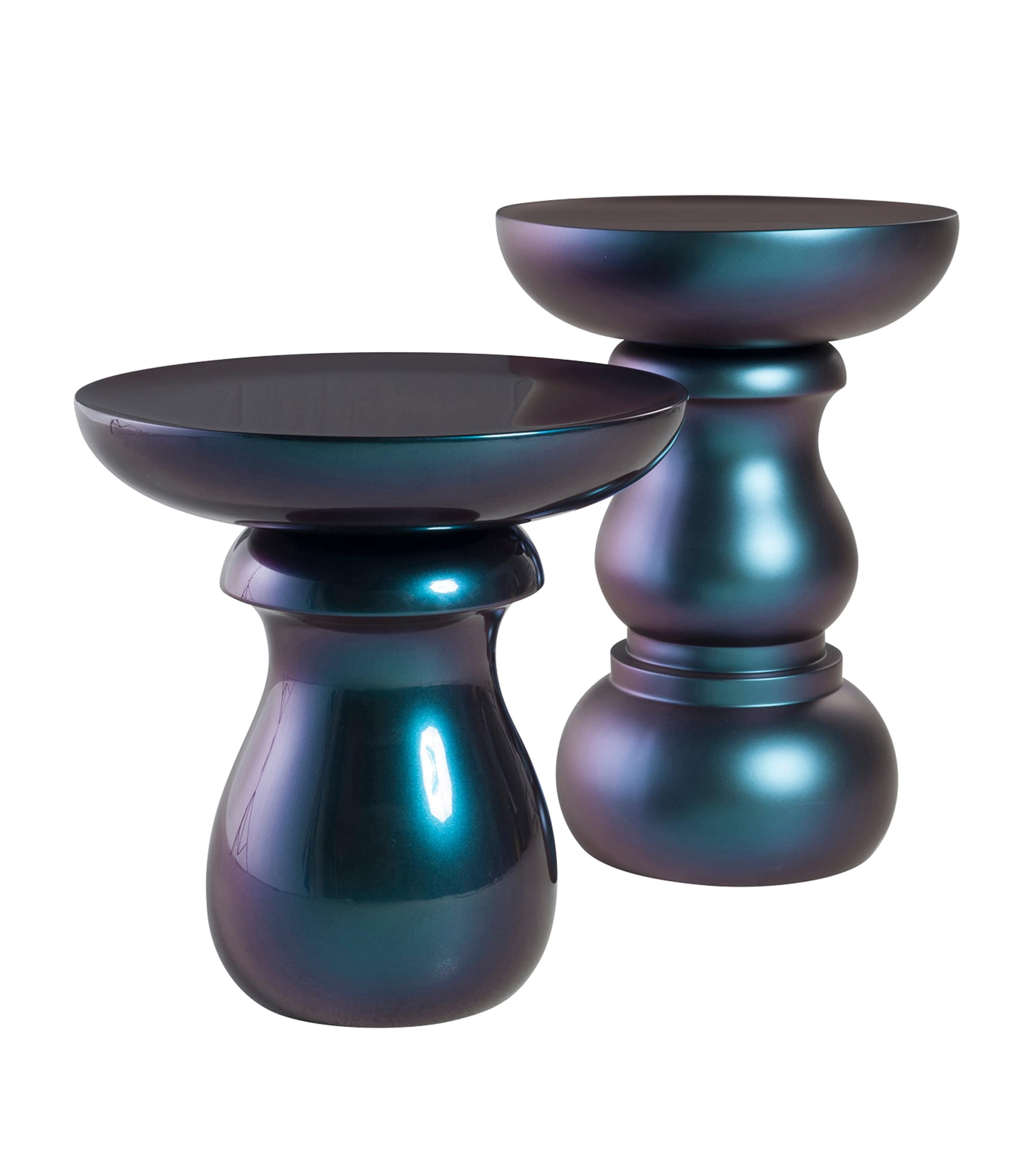 Lacquered Chess Side Table