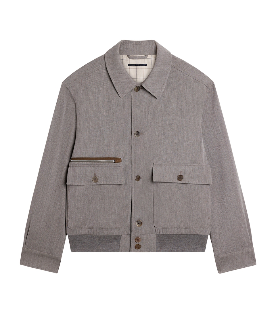 Wool Super 120s Bomber Jacket