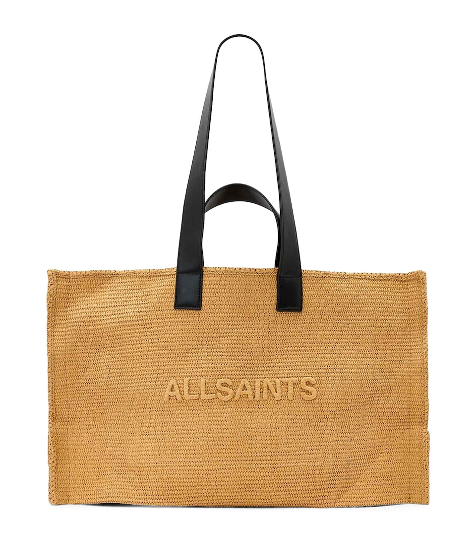 AllSaints Paper Reversible Lutece Tote Bag Biscuit Brown