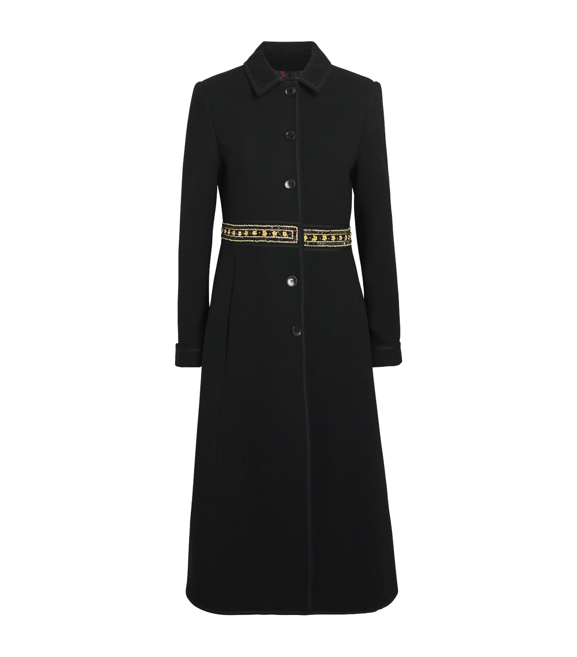 Wool Beaded Overcoat