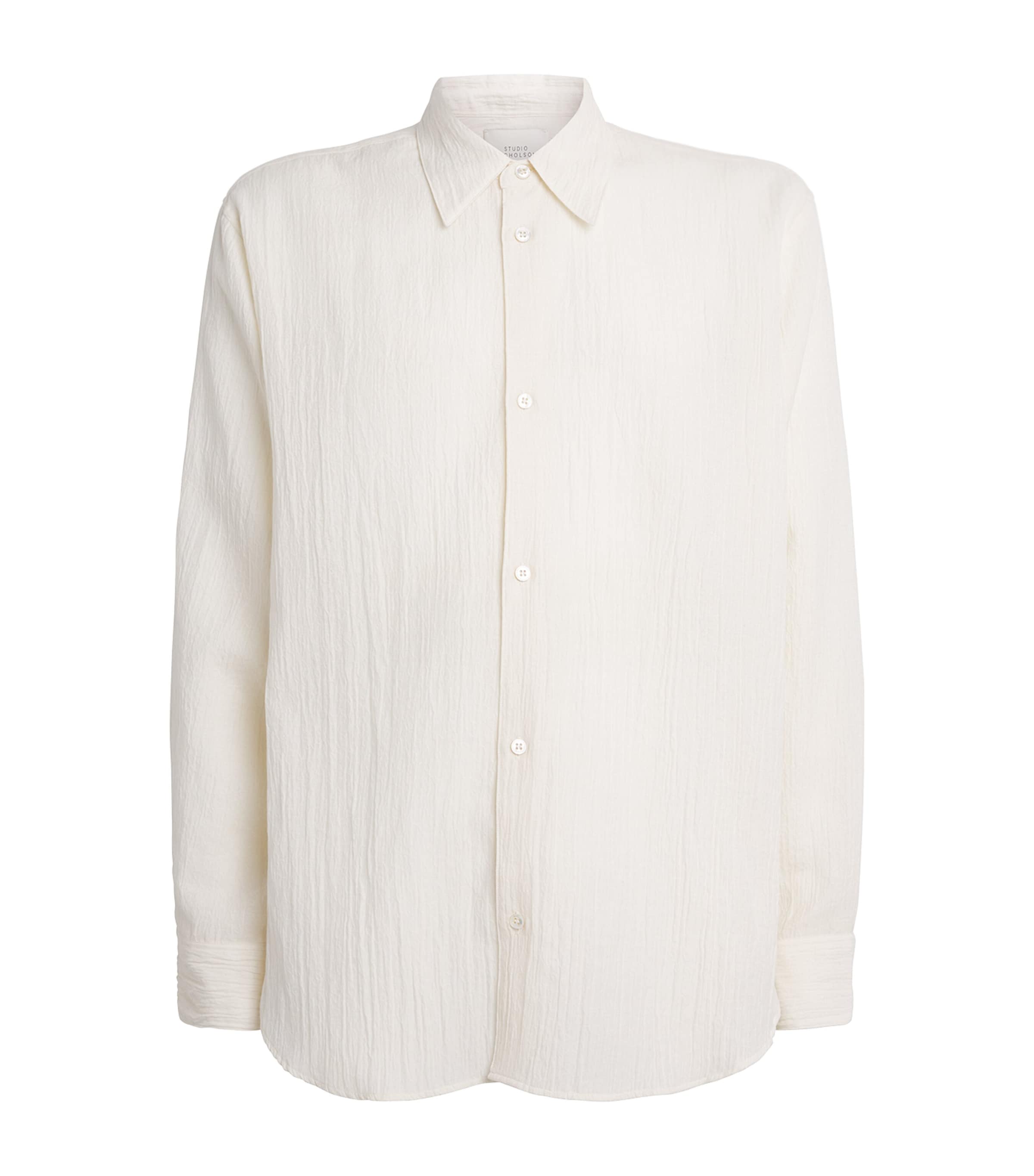 Cotton-Blend Oversized View Shirt
