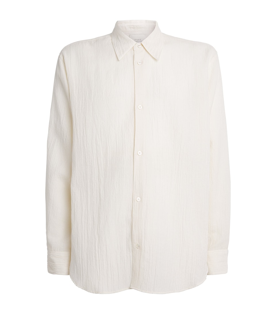 Cotton-Blend Oversized View Shirt