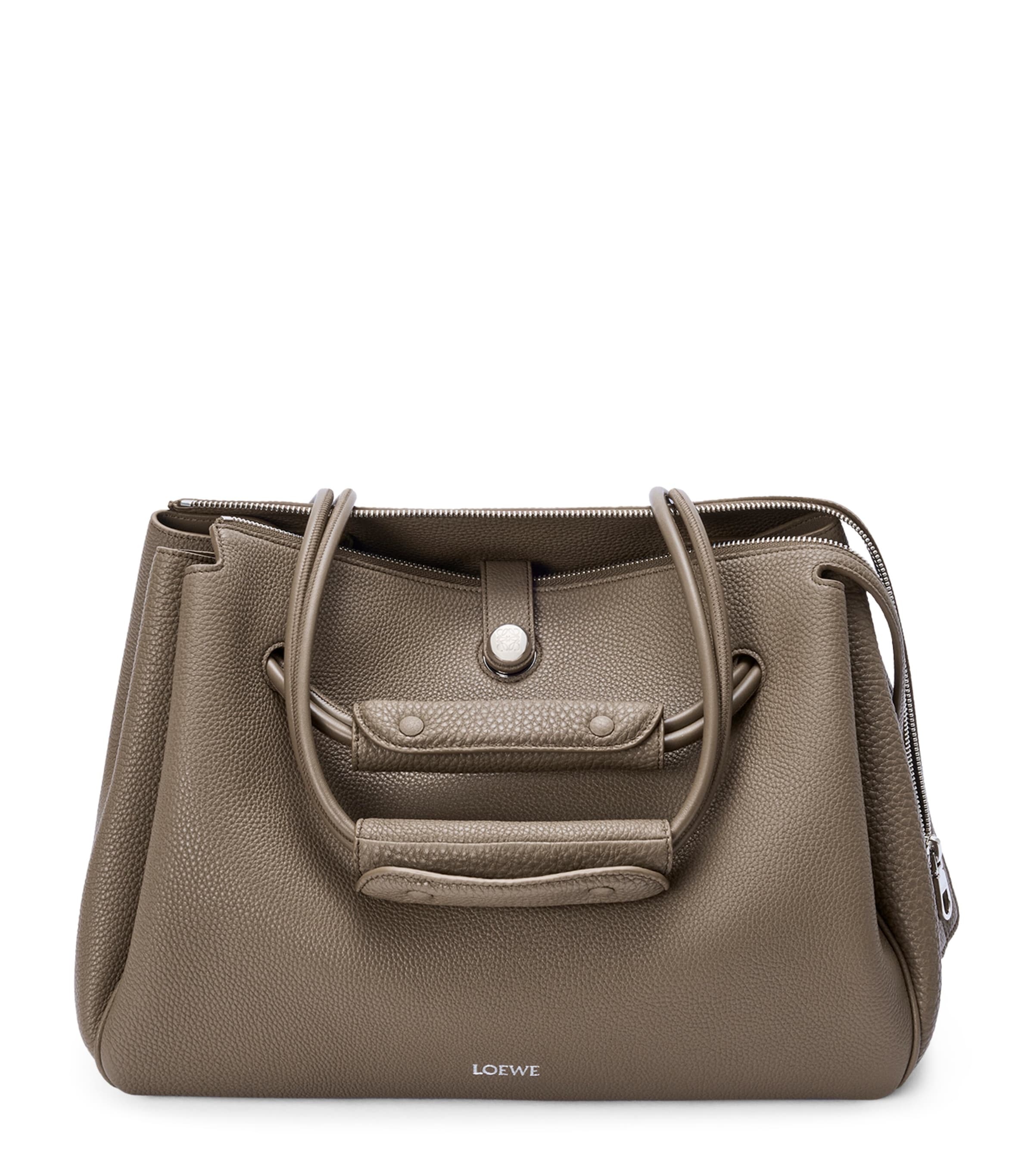 Large Grained Leather Madrid Shoulder Bag