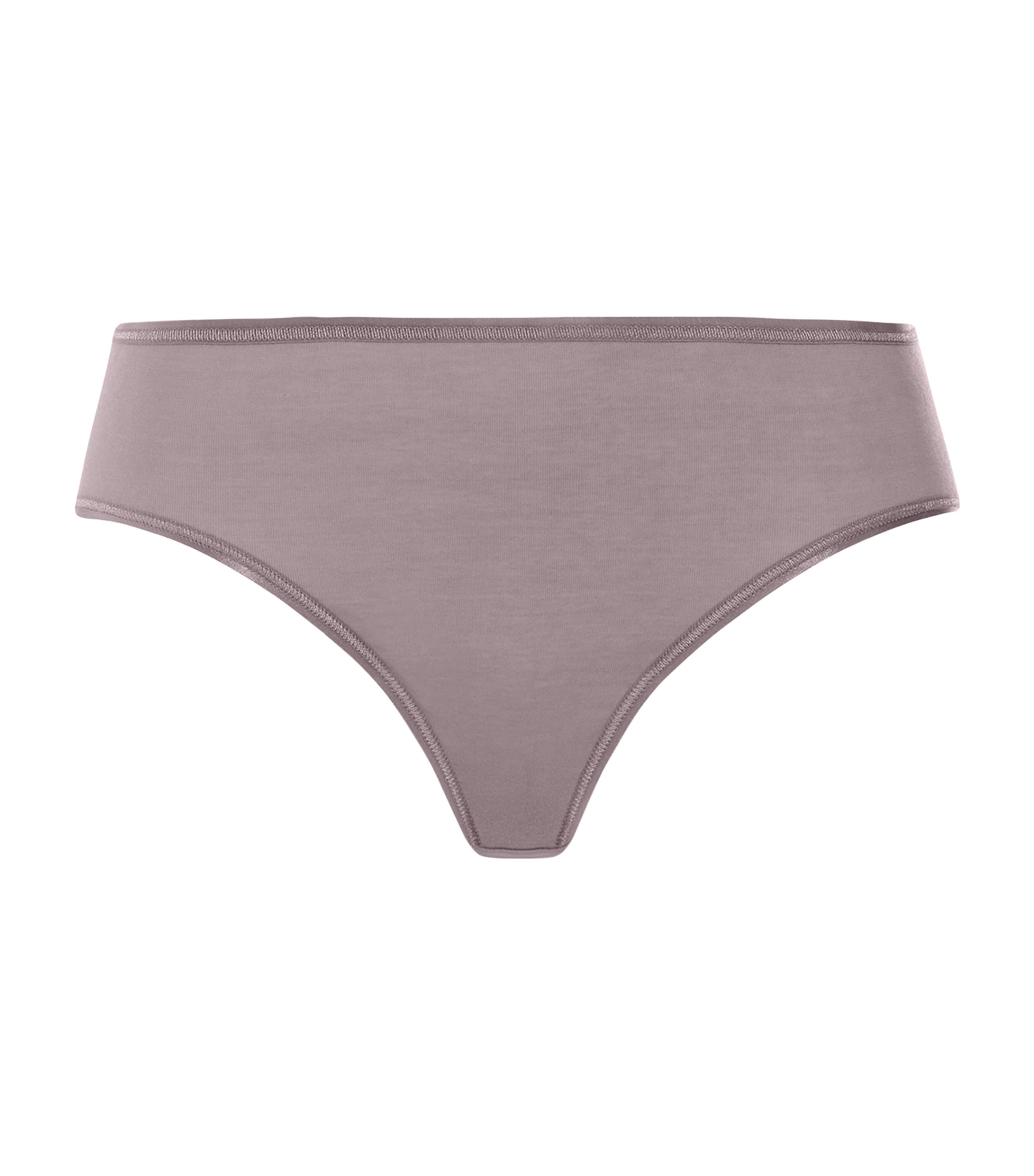 Hanro Womens Cotton Midi Briefs Stormy Rose