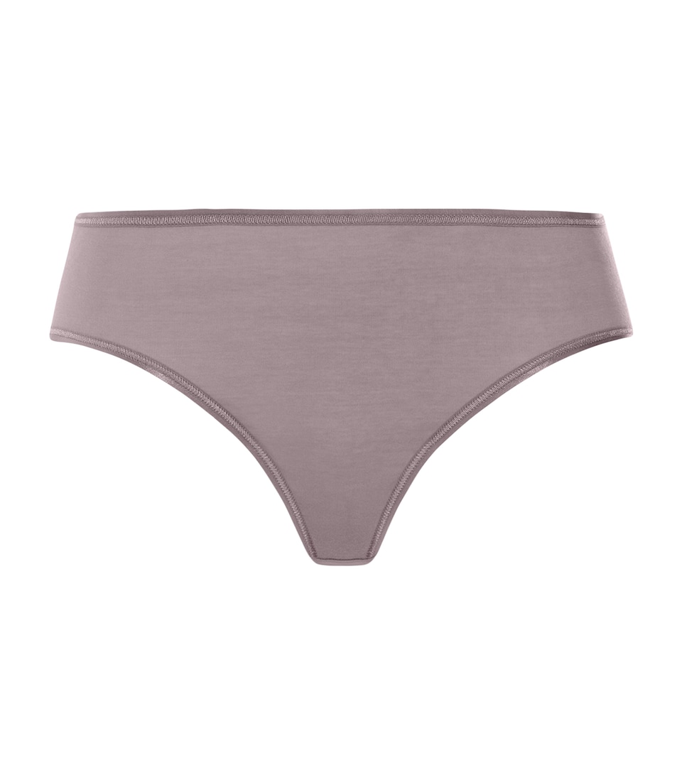 Hanro Womens Cotton Midi Briefs Stormy Rose
