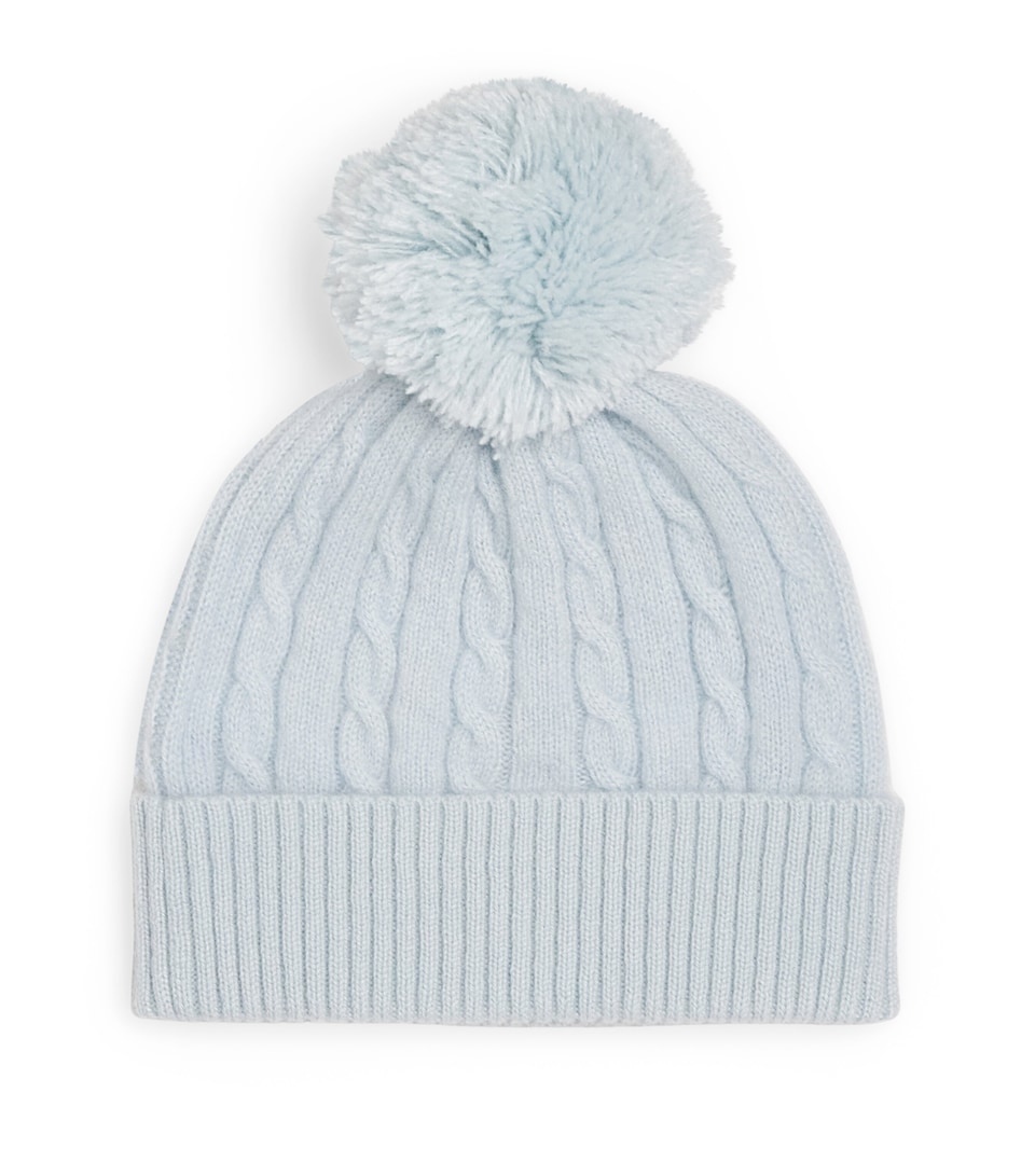 Purebaby Cashmere Cable-Knit Beanie Pnbmel Pale Blu Mlng