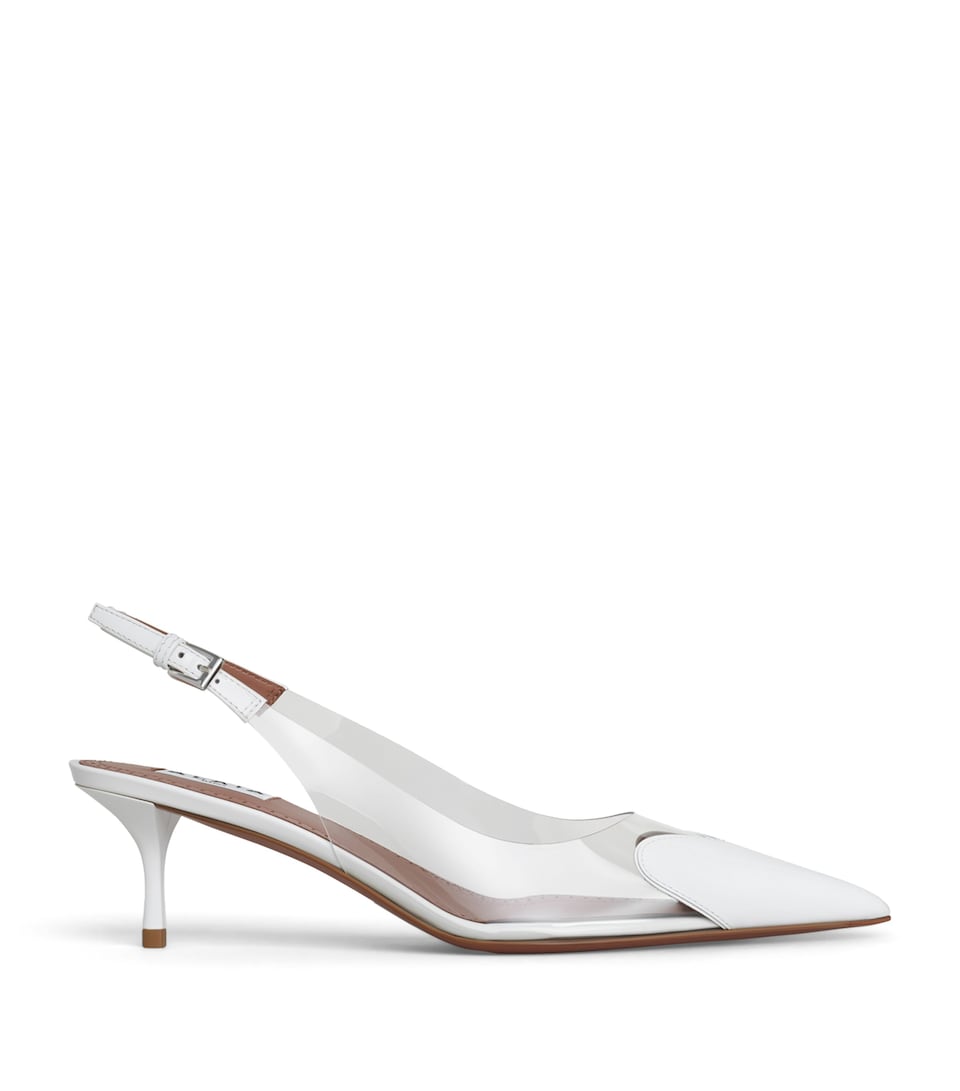 Alaïa Coeur Slingback Pumps 55 Blanc Optique