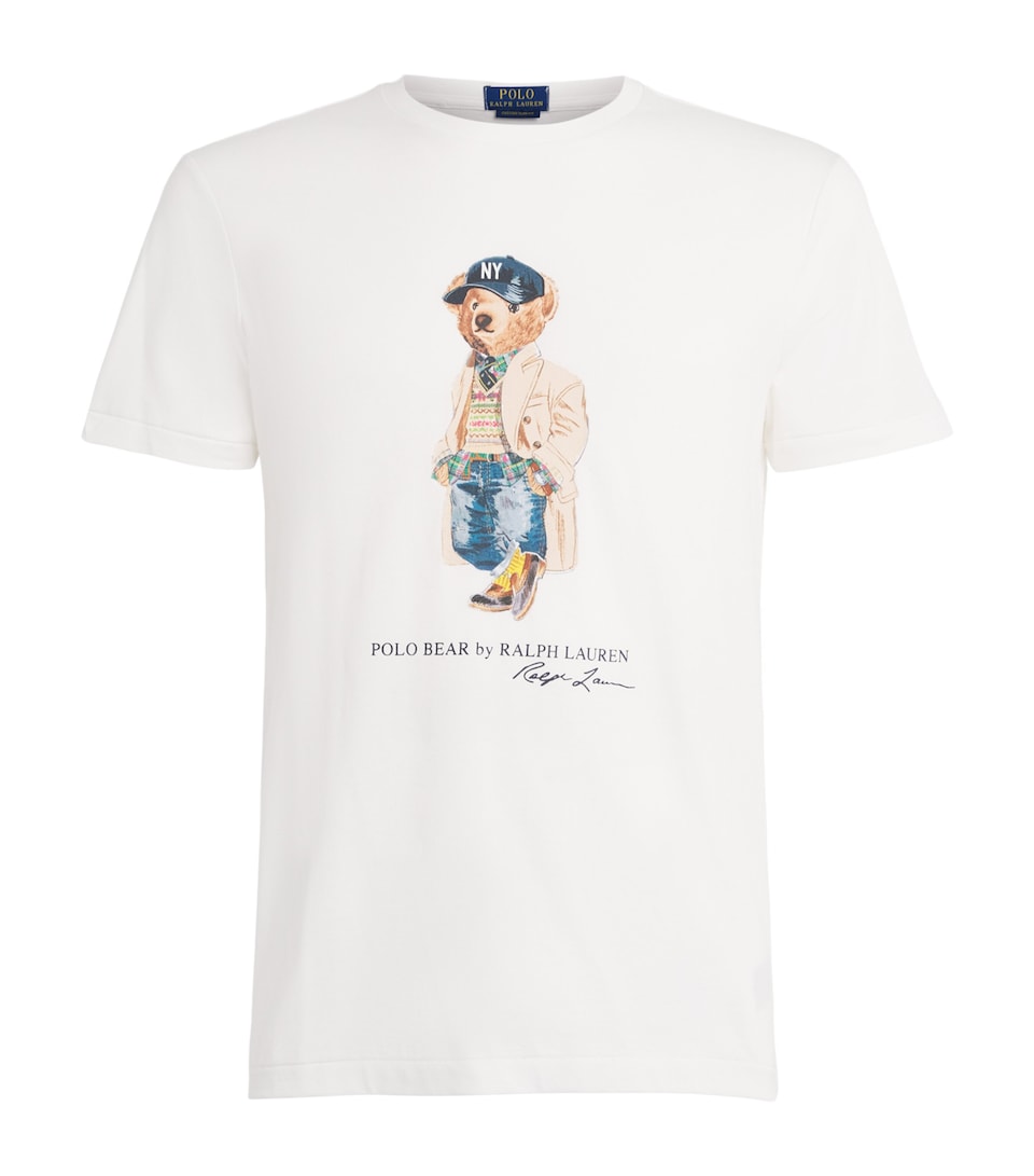 Polo Ralph Lauren Mens Cotton Polo Bear T-Shirt White