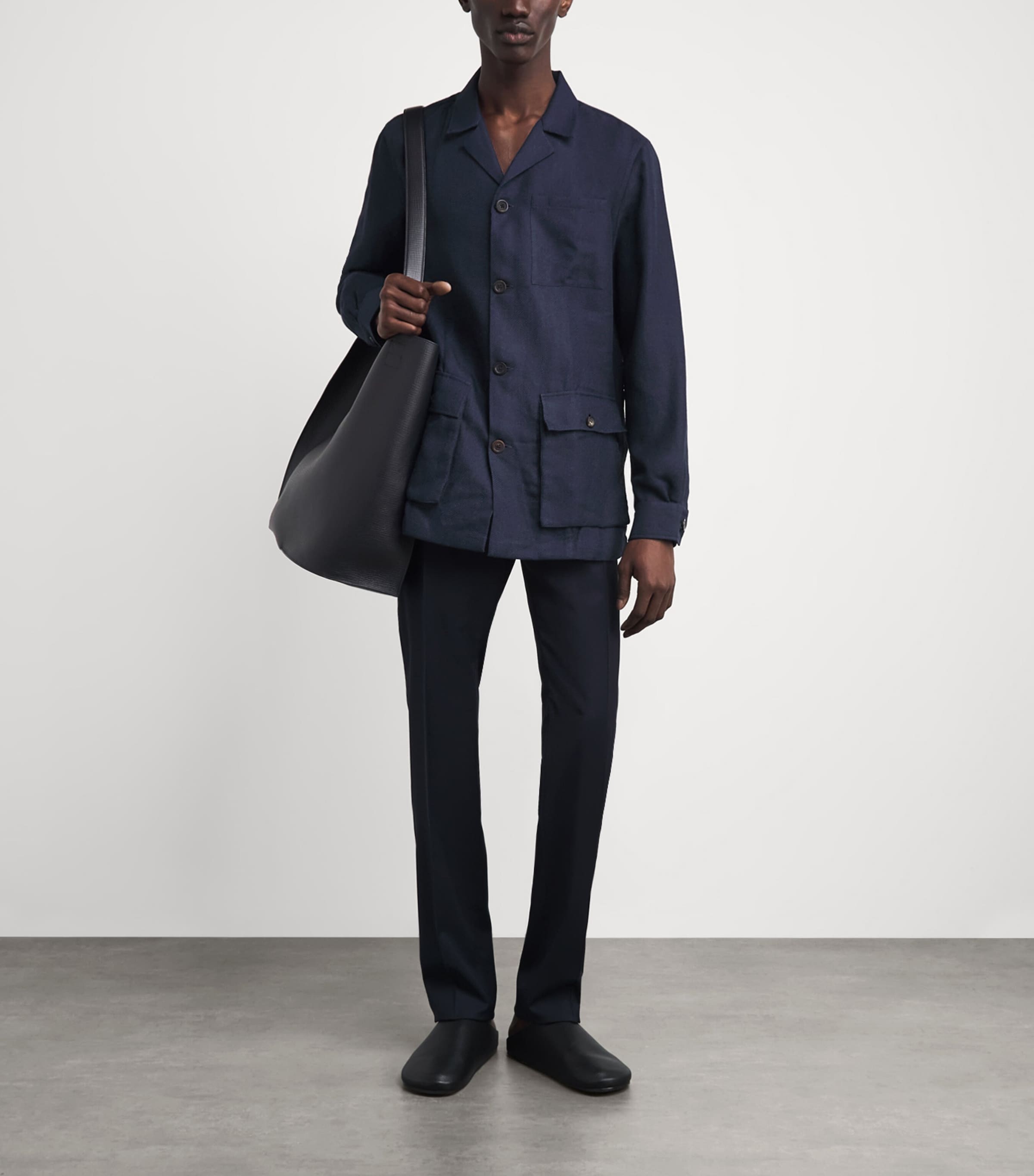 Linen Herringbone Overshirt