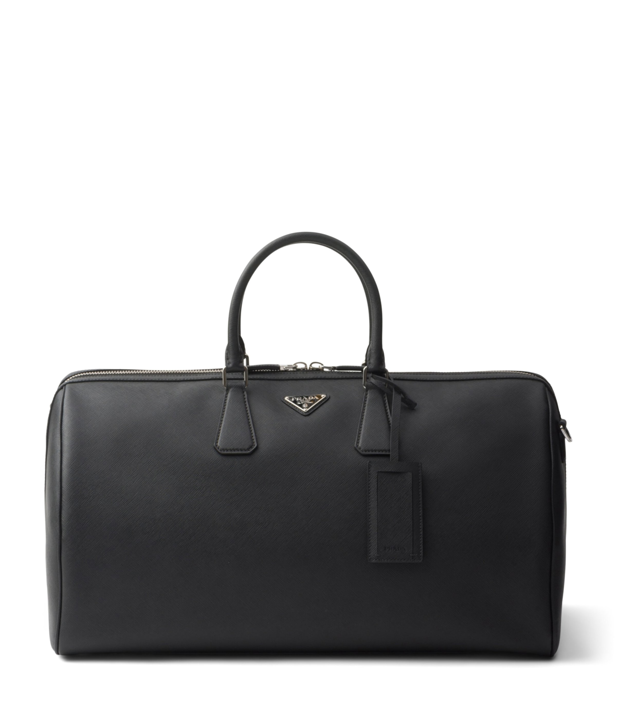 Prada Saffiano Leather Travel Bag Black