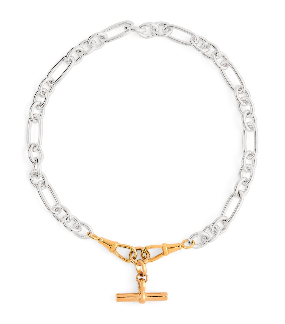 Medium Sterling Silver T-Bar Clipt Necklace