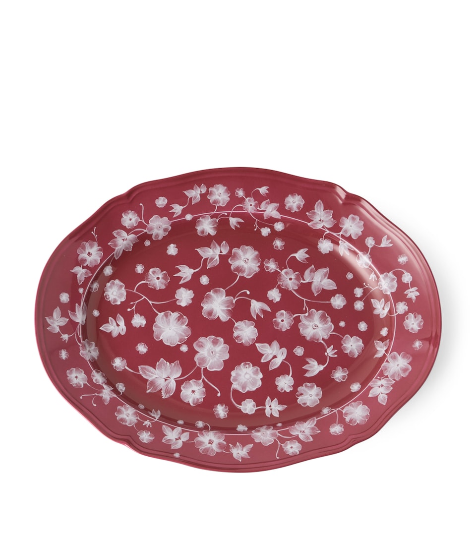 x Ginori 1735 Porcelain Floral Serving Plate (29cm)