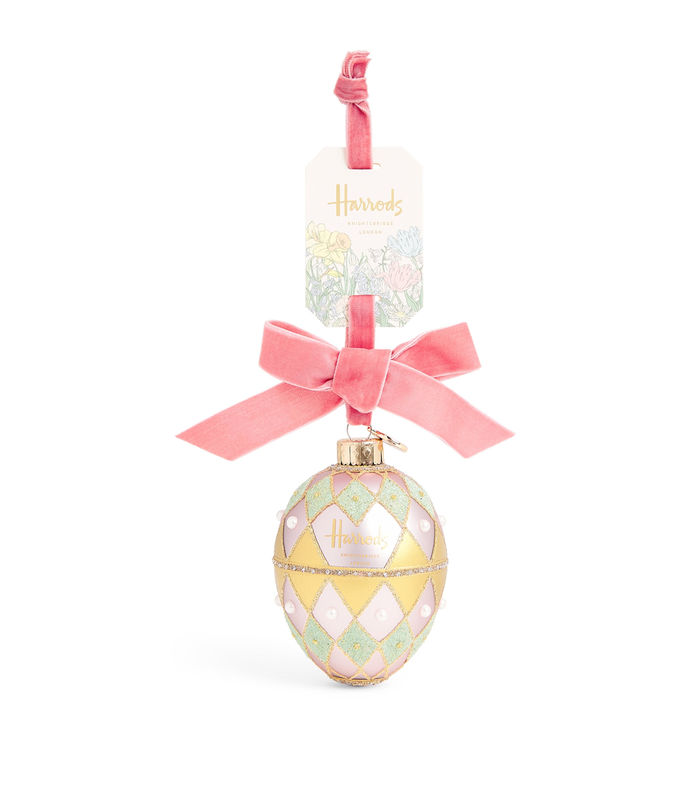 Harrods Glass Easter Egg Decoration