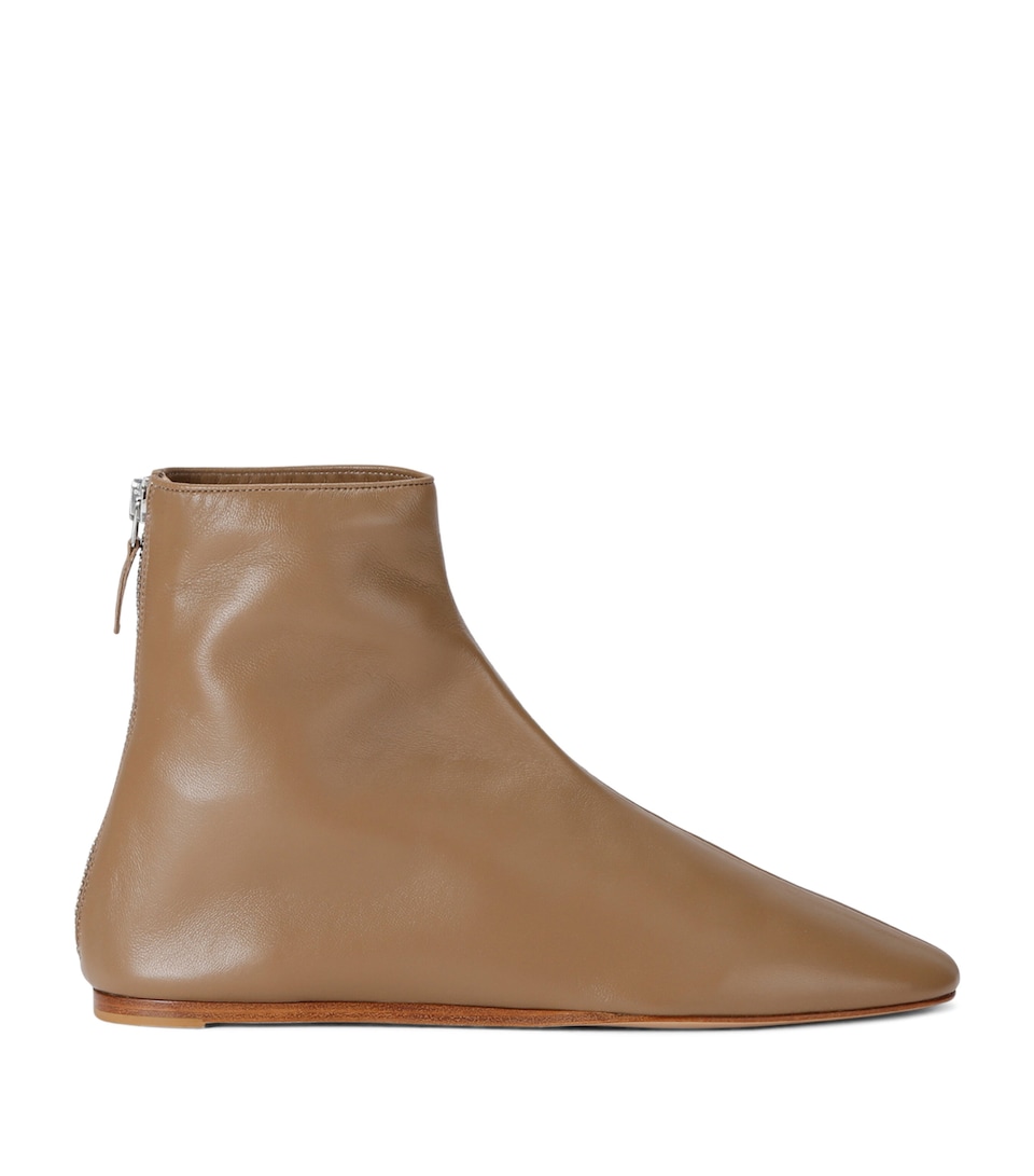 Le Monde Beryl Leather Luna Boots Taupe