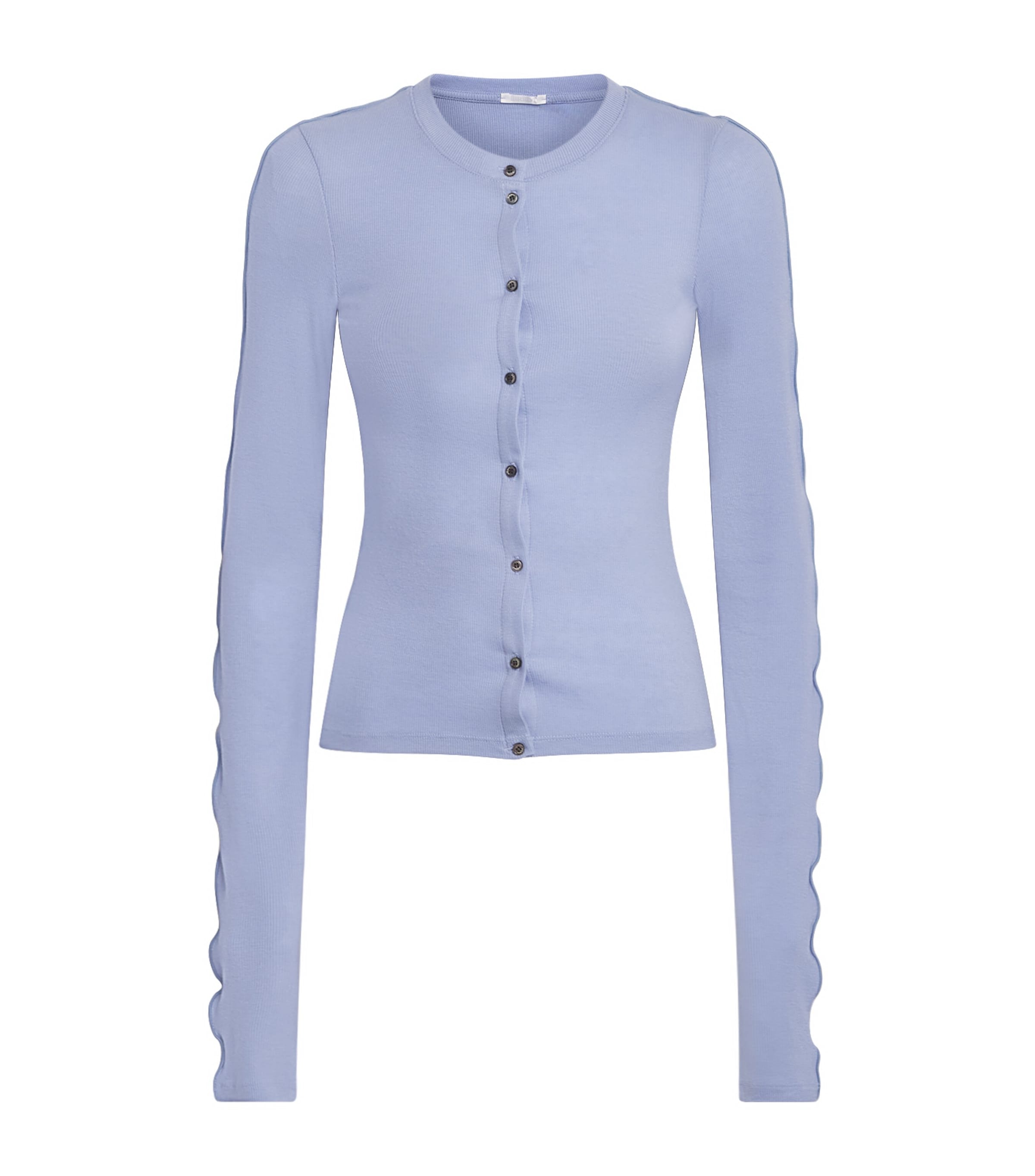 Birrot Womens Lyocell-Wool Line Cardigan Air Blue