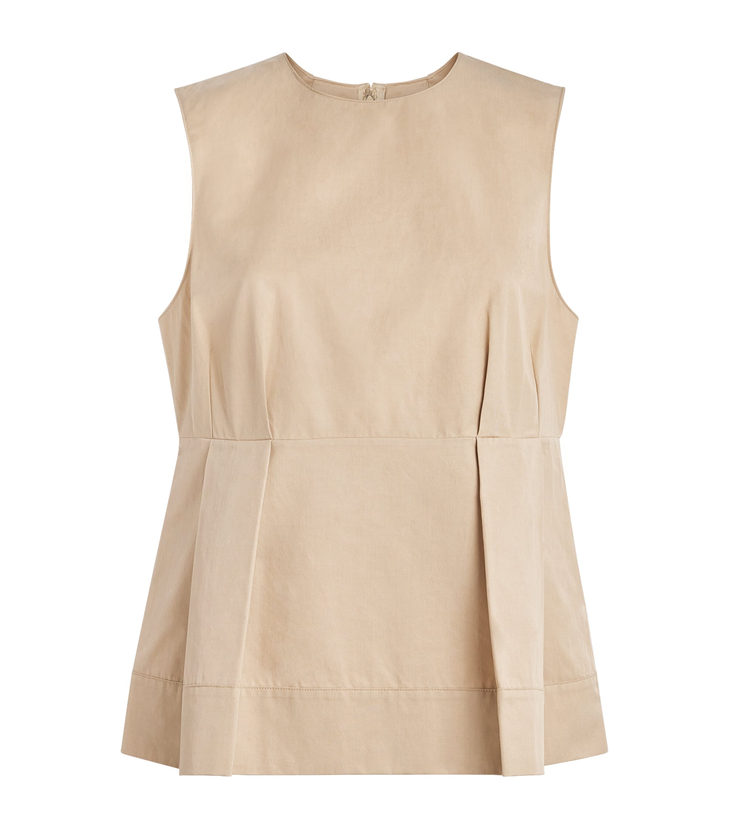 Vince Womens Cotton-Blend Pleated Top Wheatstone