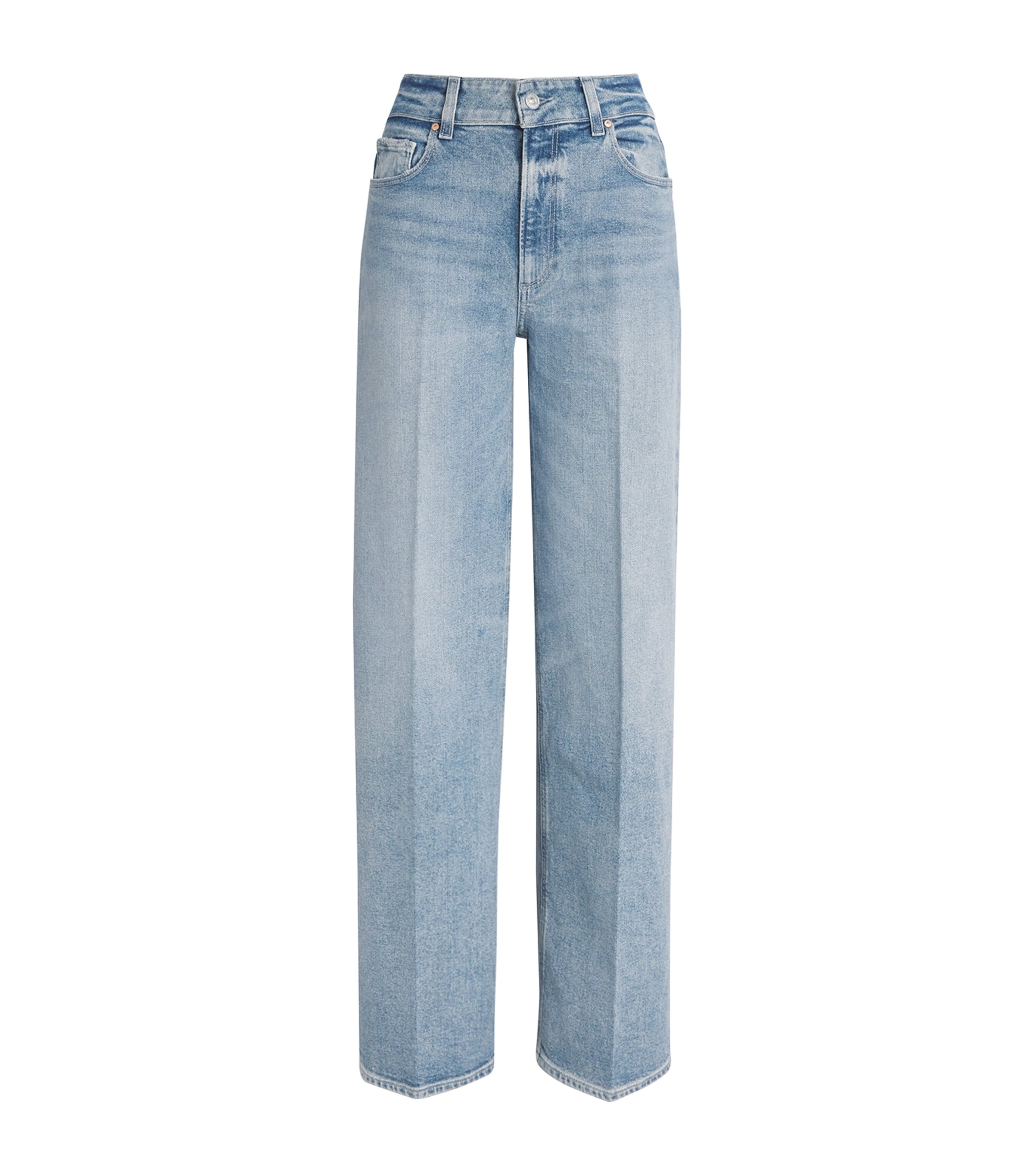 デニム・ジーパン BRUNELLO CUCINELLI DENIM JEANS WITH MONILI Brunello Cucinelli Monili Jeans Blue Denim High Waist Wide