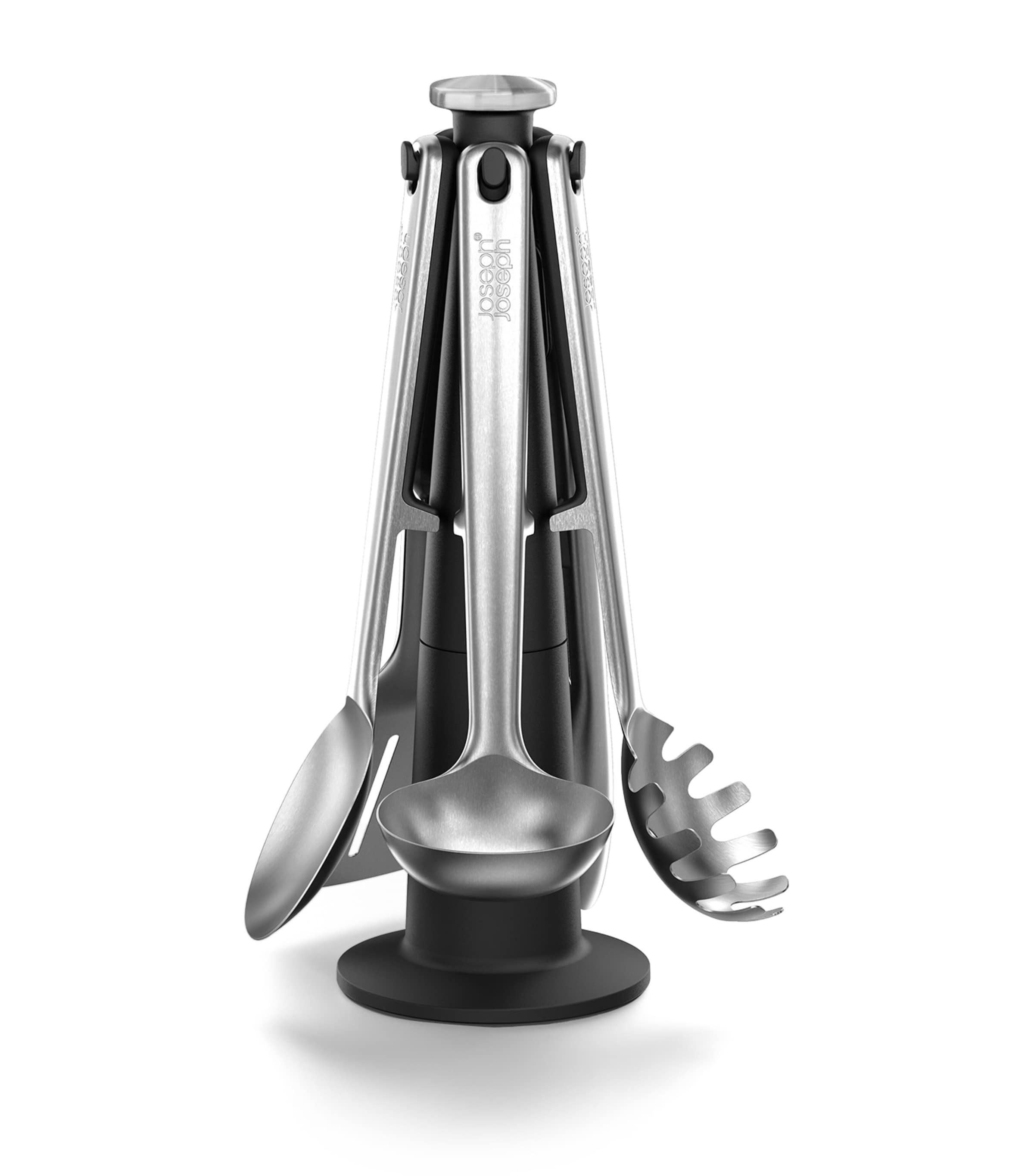 Joseph Joseph Elevate Excel 5-Piece Utensil Carousel Set Silver
