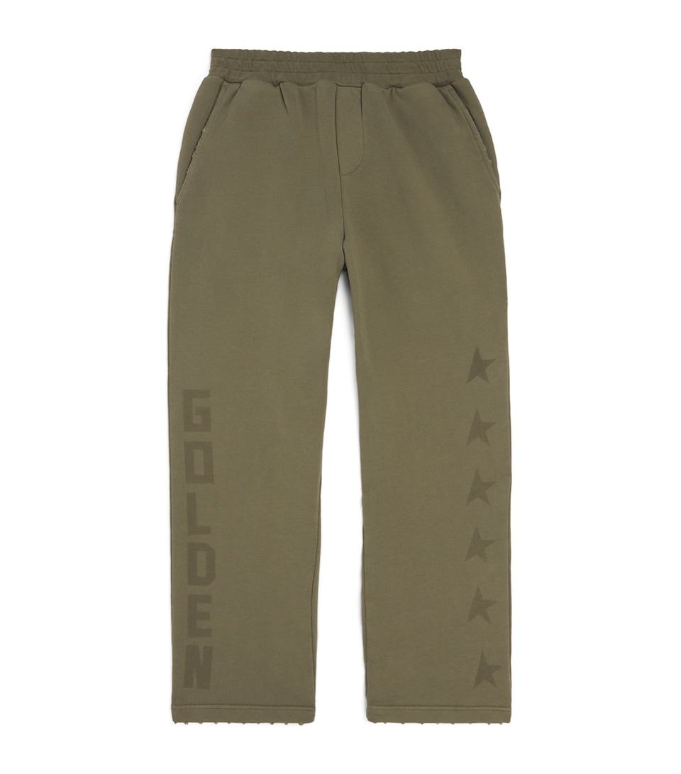 Golden Goose Cotton Logo Journey Sweatpants (6-12 Years) Dusty Olive