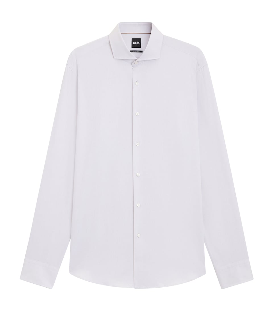 BOSS Mens Cotton Slim-Fit Shirt