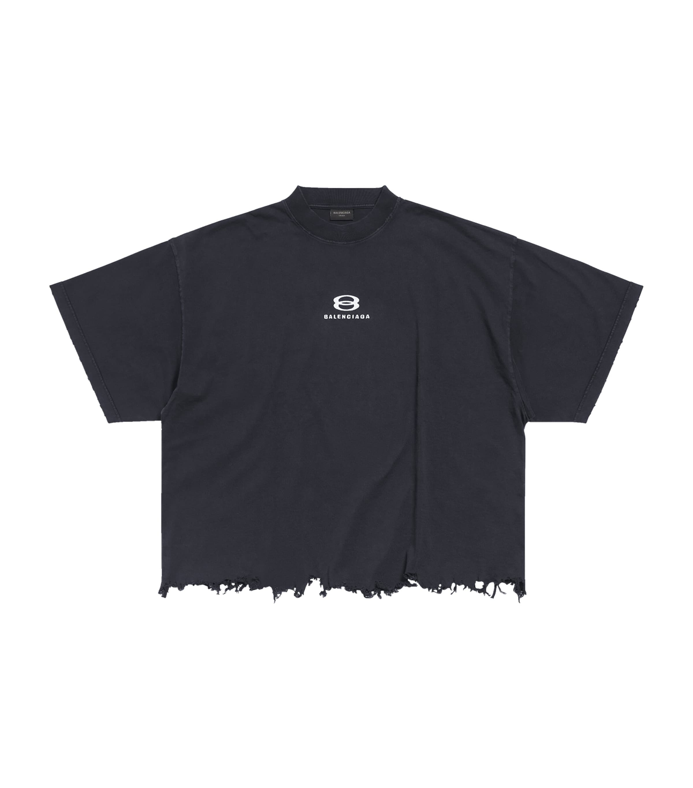 Tシャツ・カットソー BALENCIAGA Cropped logo t-shirt Balenciaga Logo Cropped T-Shirt | Harrods US