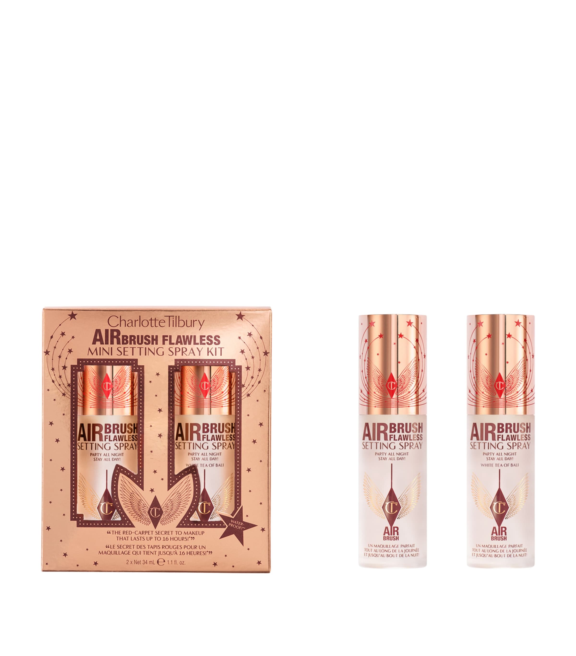 Charlotte Tilbury AIRbrush Flawless Mini Setting Spray Set Clear