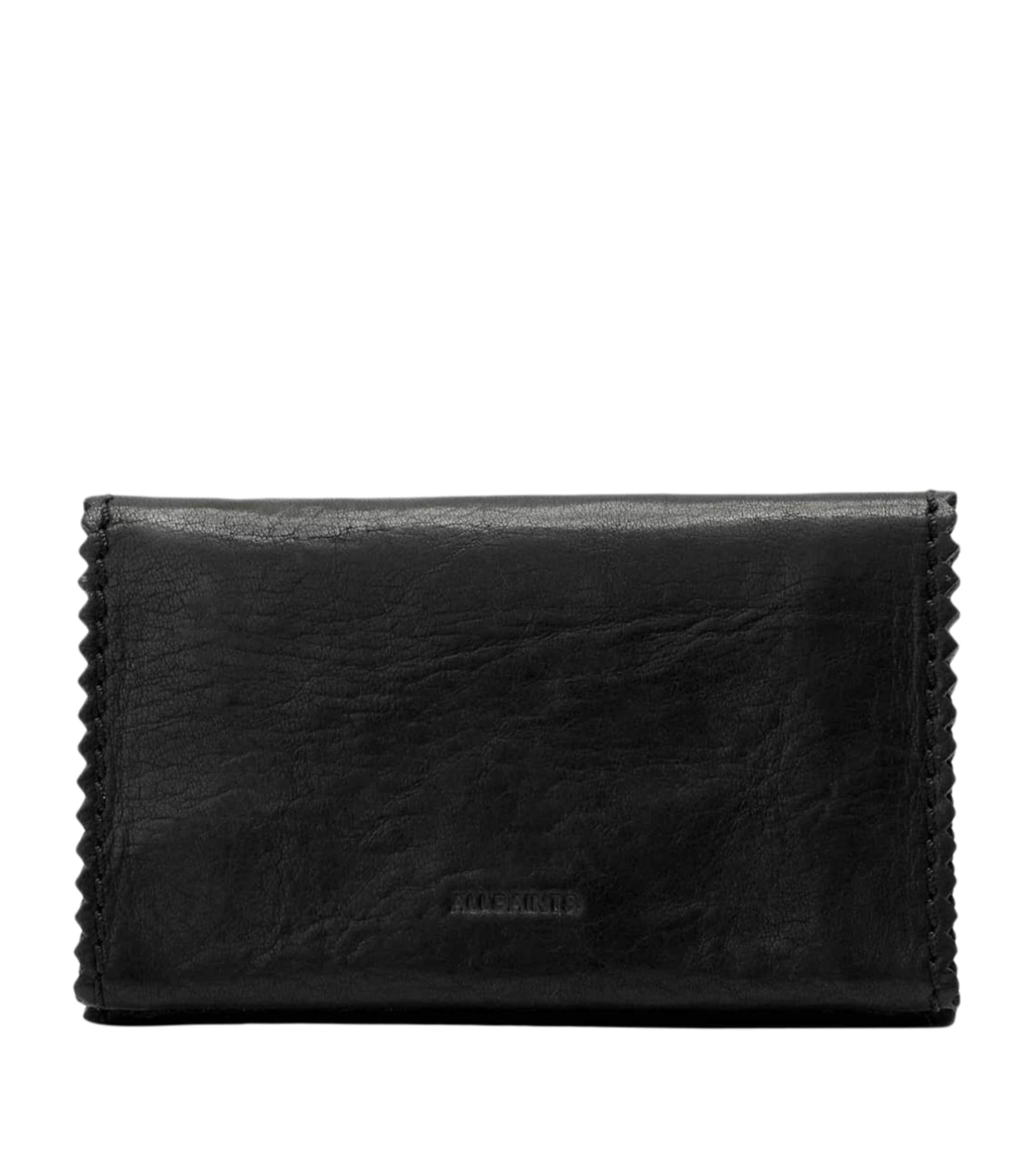 AllSaints Leather Siloh Wallet Black