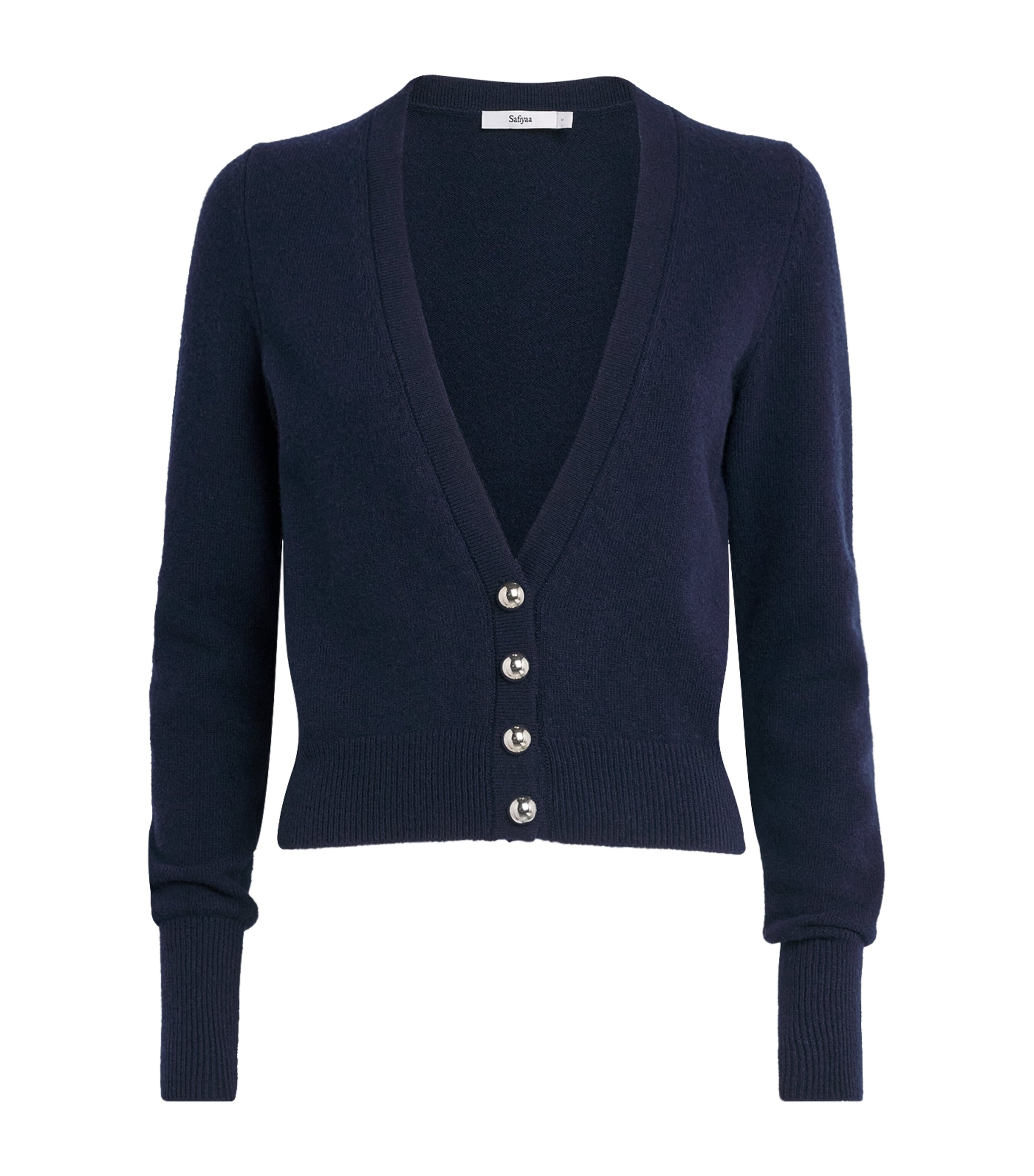 Safiyaa Womens Wool-Cashmere Cardigan Maritime Blue