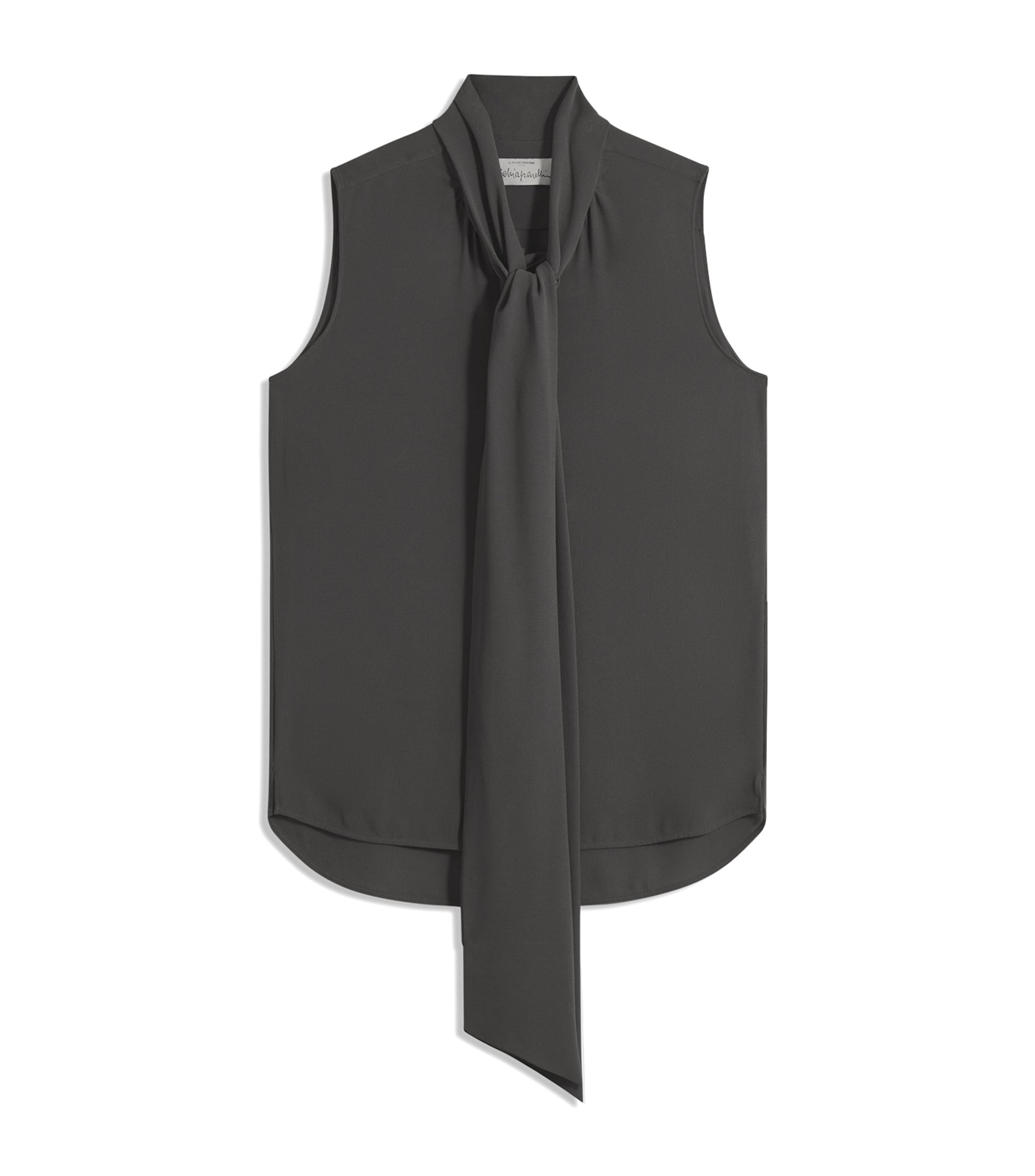 Schiaparelli Womens Silk Lavallière Top Black