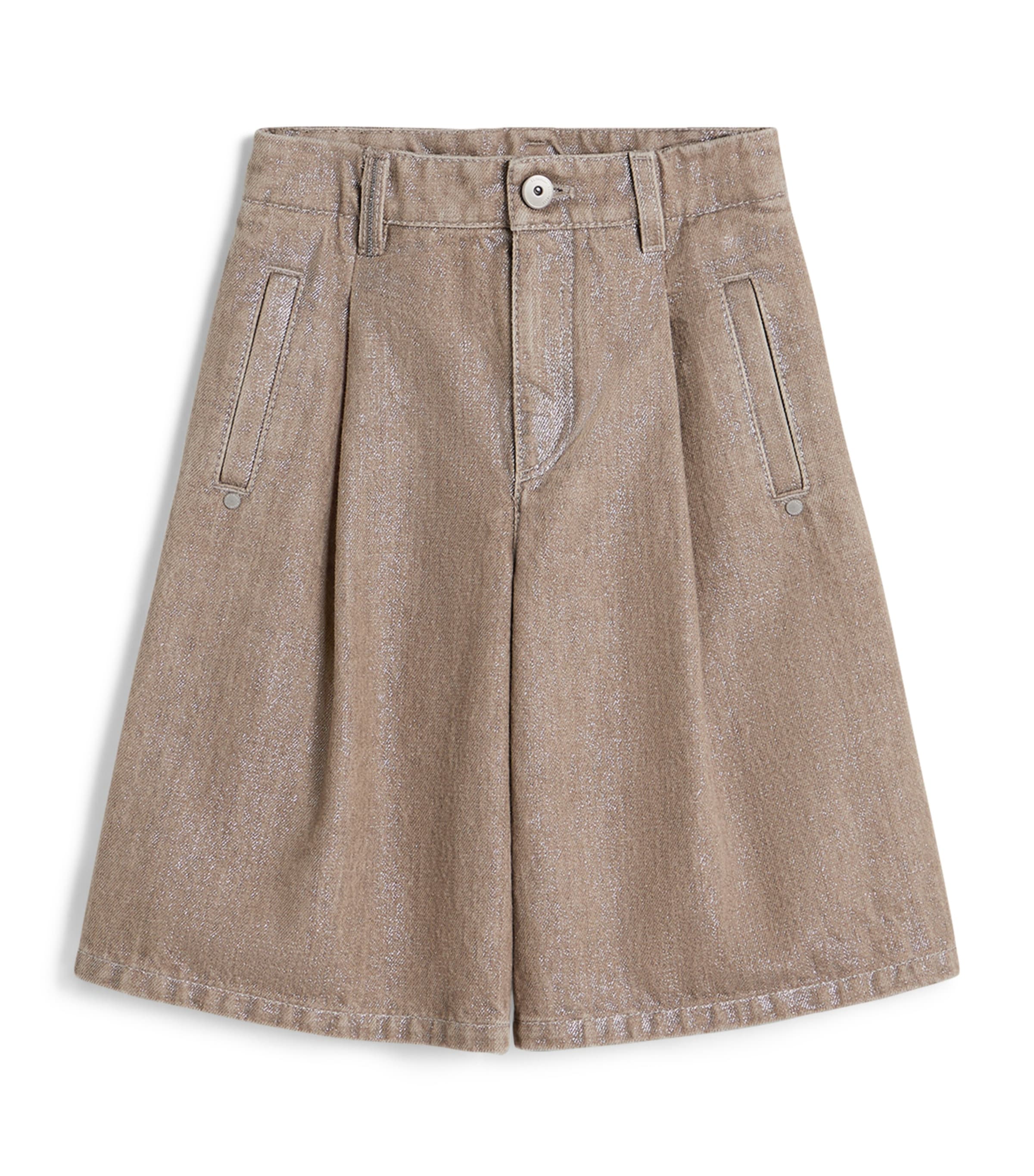 Metallic Bermuda Denim Shorts (4-6 Years)