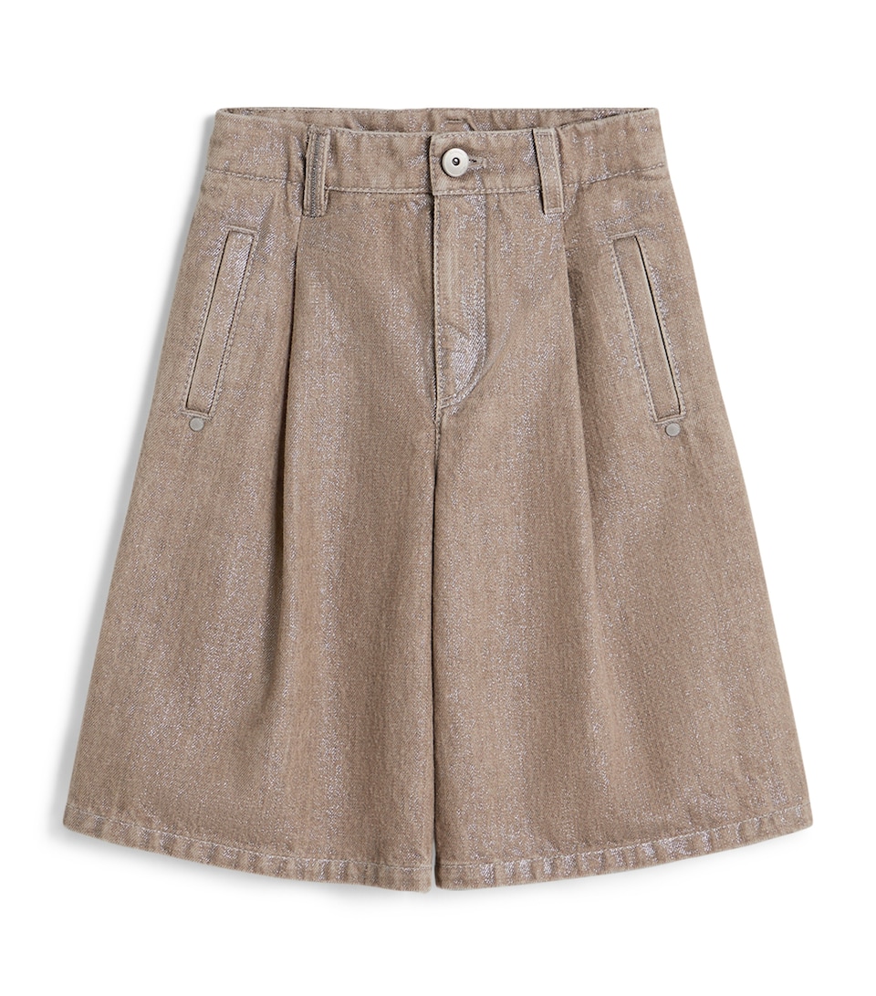 Metallic Bermuda Denim Shorts (4-6 Years)