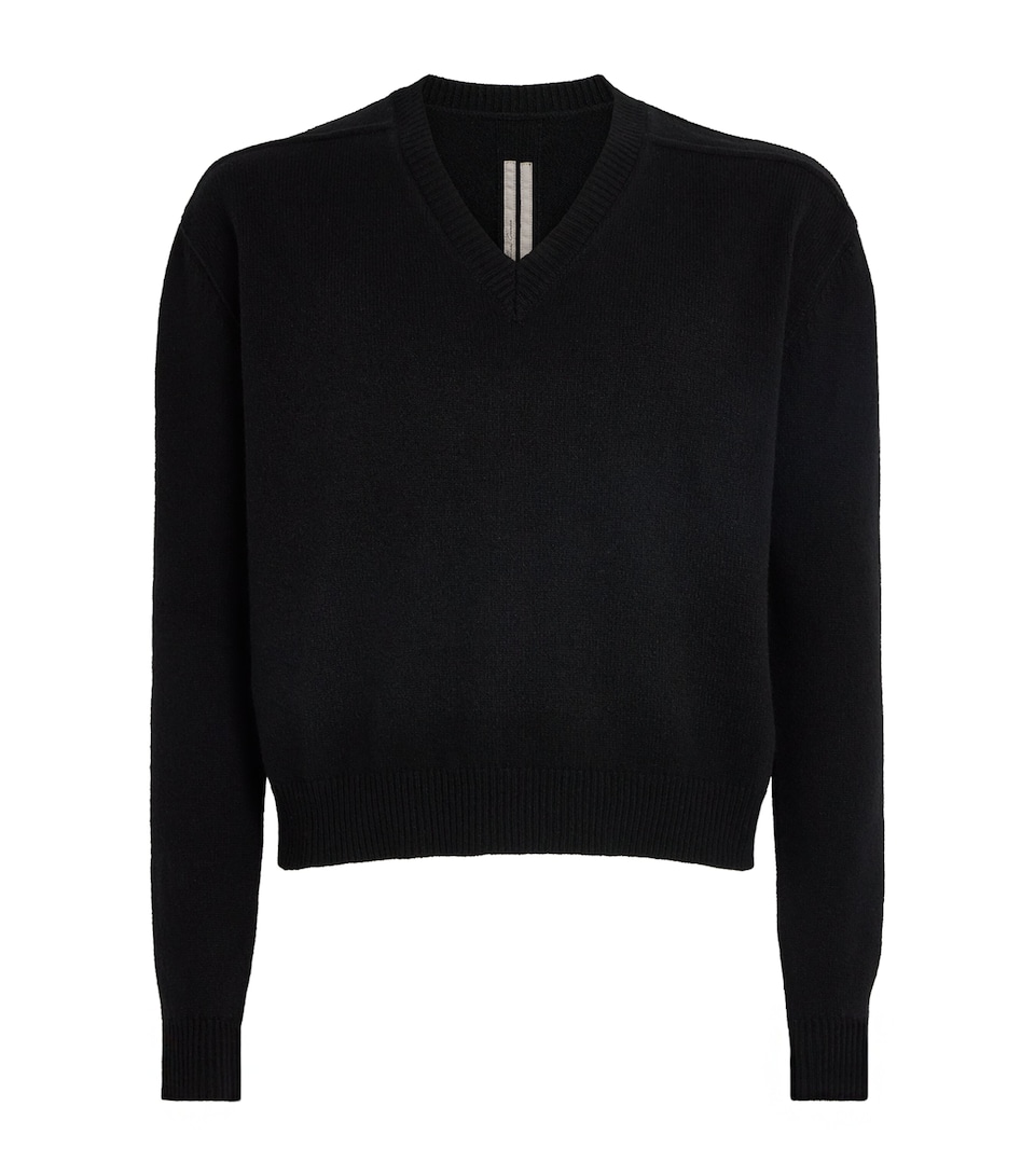 Rick Owens Mens Cashmere-Wool Tommy Sweater Black