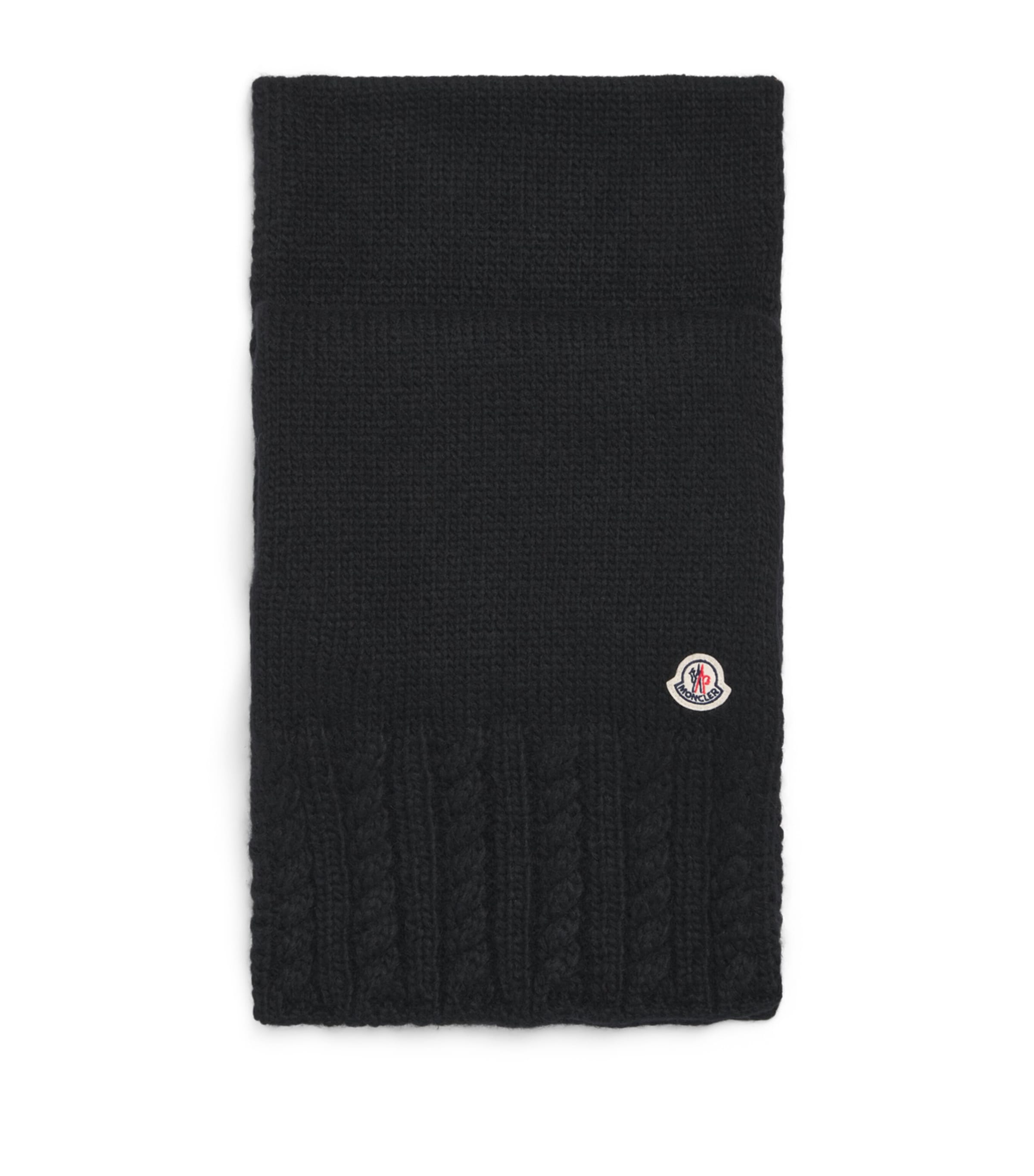 Moncler Alpaca-Blend Logo Scarf