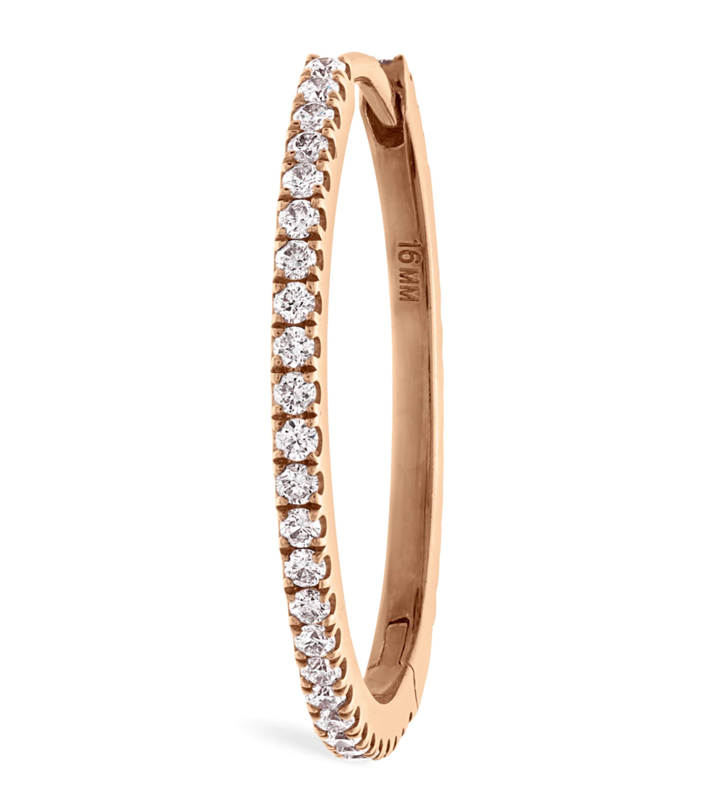 Maria Tash Diamond Eternity Single Hoop Earring (15.5mm) Rose Gold
