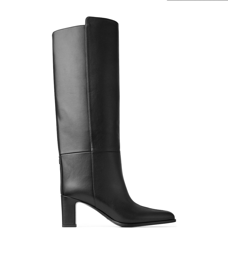 Jimmy Choo Caly 65 Leather Knee-High Boots Black