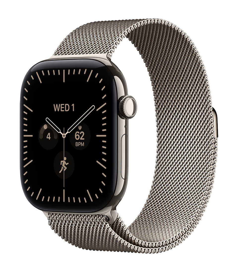 Apple Apple Watch Series 12 GPS + Cellular – Natural Titanium with Natural Milanese Loop, 46mm, Medium/Large Natural Titanium