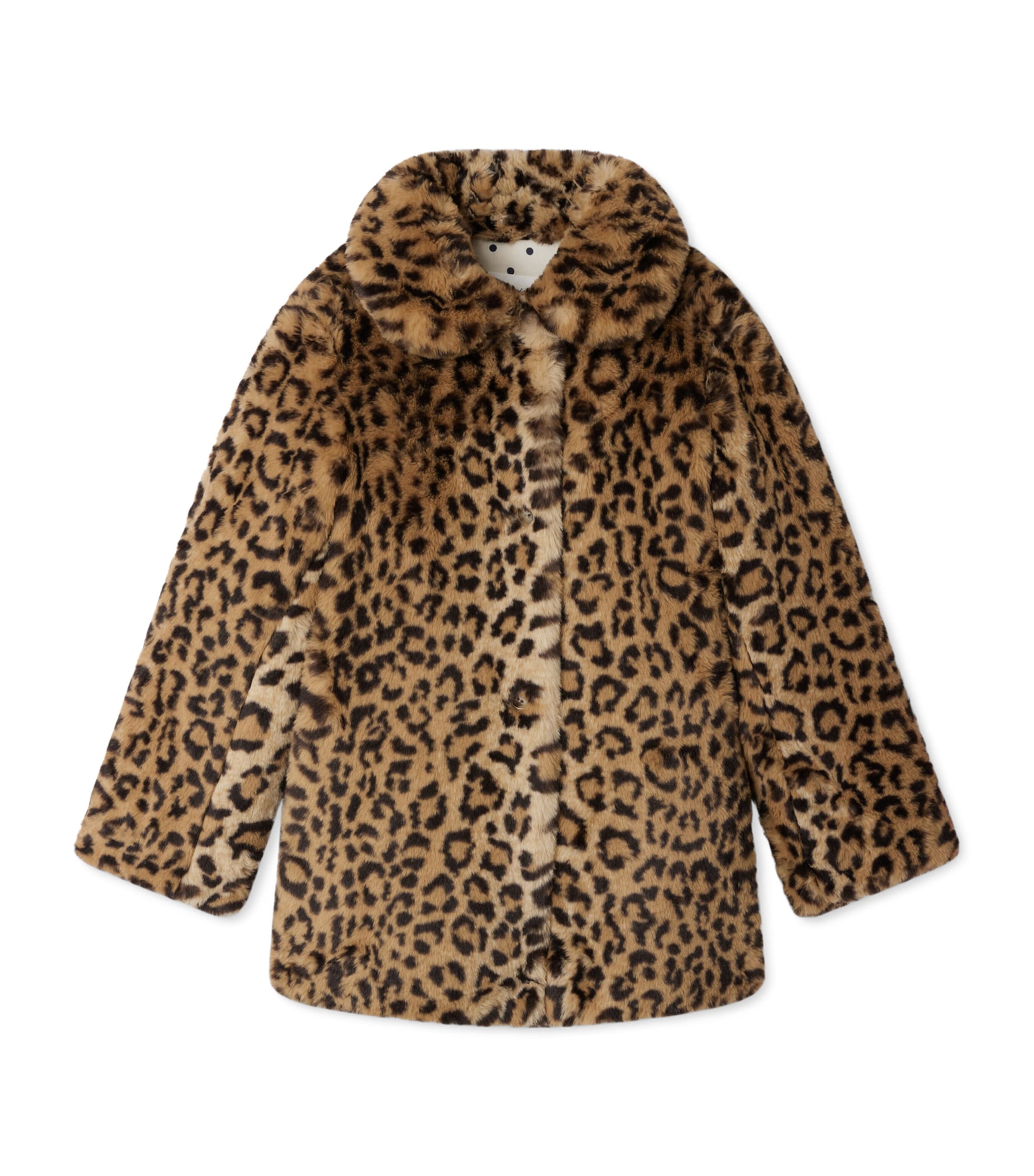Faux Fur Leopard Print Coat (4-8 Years)
