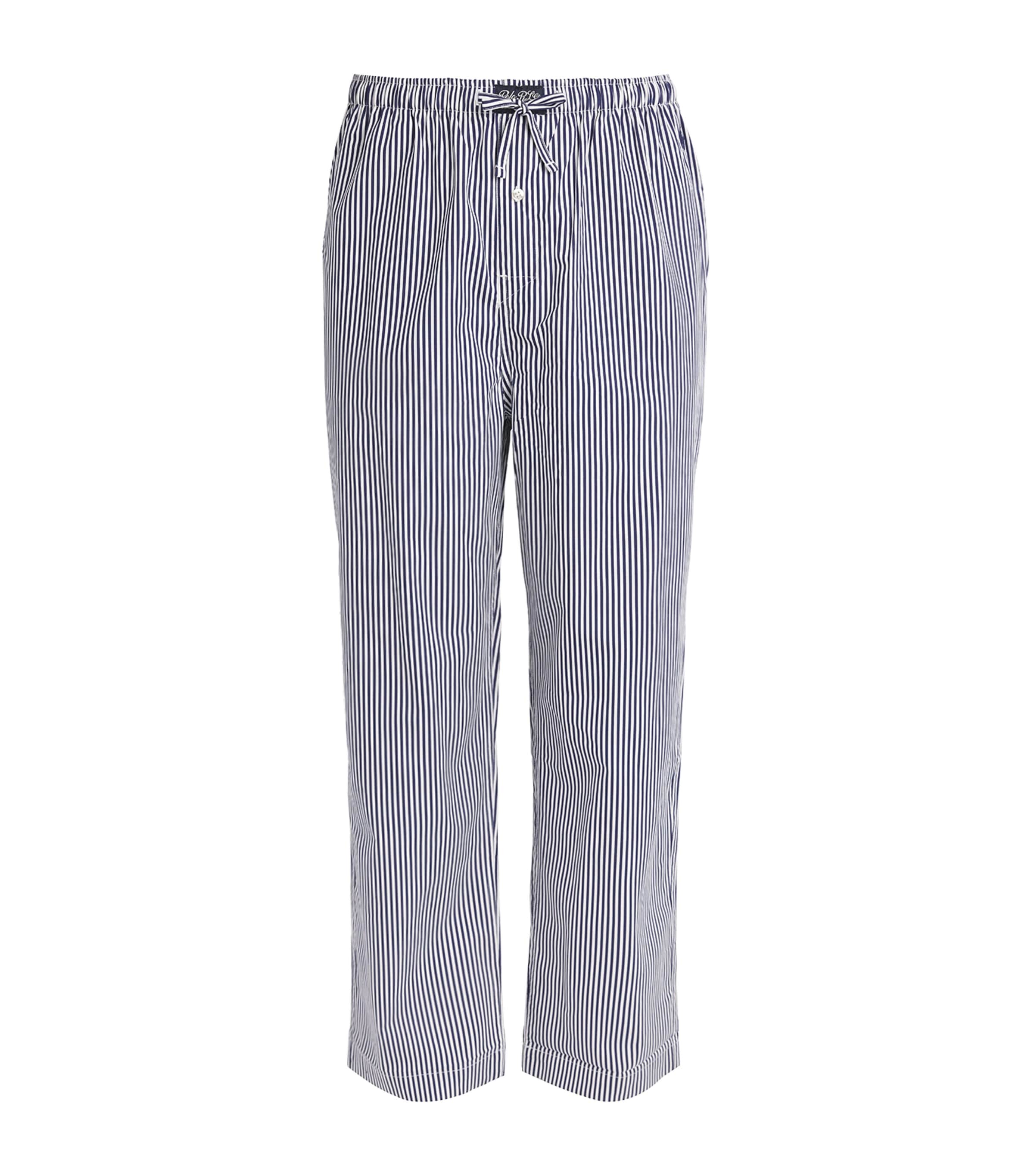 Polo Ralph Lauren Mens Cotton Stripe Pyjama Bottoms Newport Navy/paper W