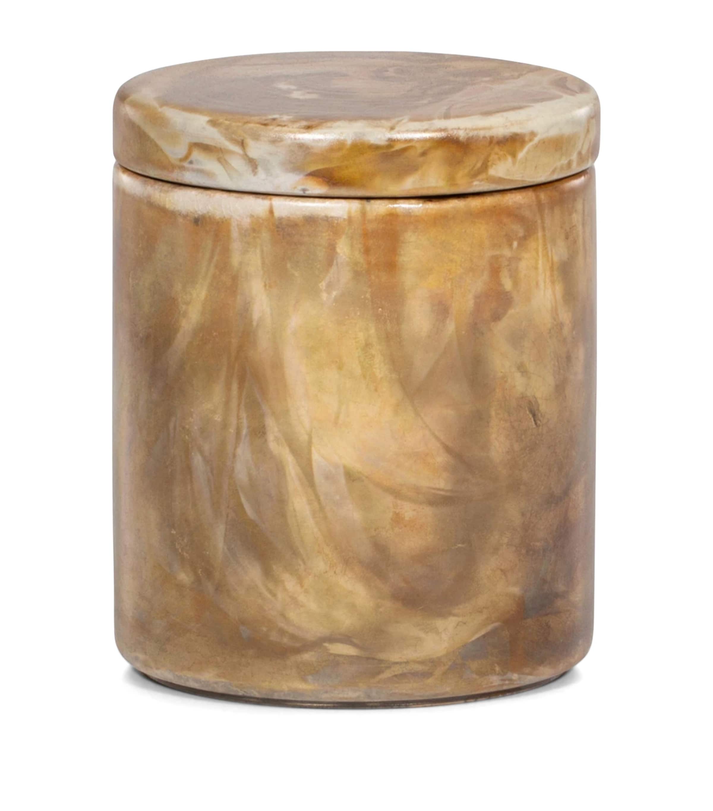 Labrazel Raku Pearl Canister Gold/silver