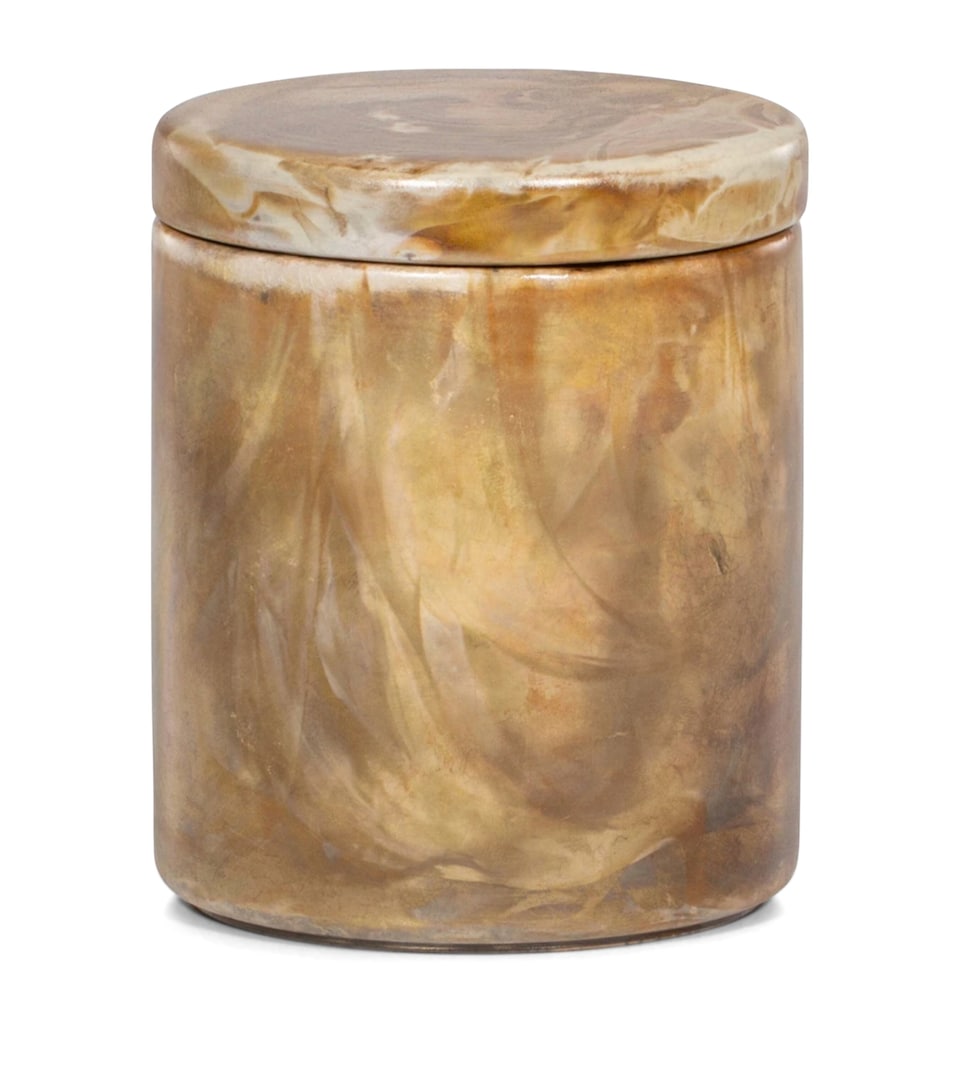 Labrazel Raku Pearl Canister Gold/silver