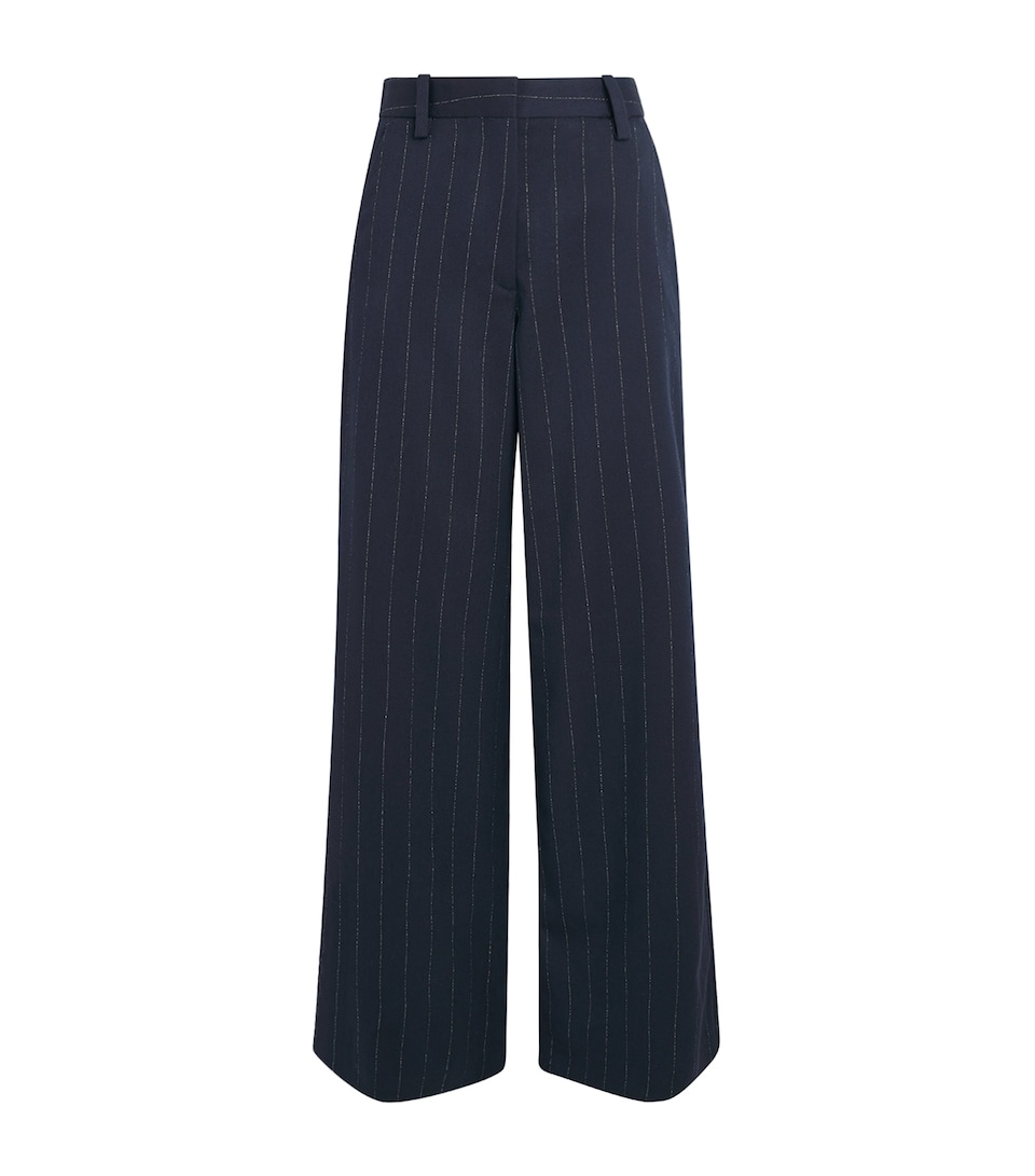 Maje Womens Stripe Suit Trousers Navy