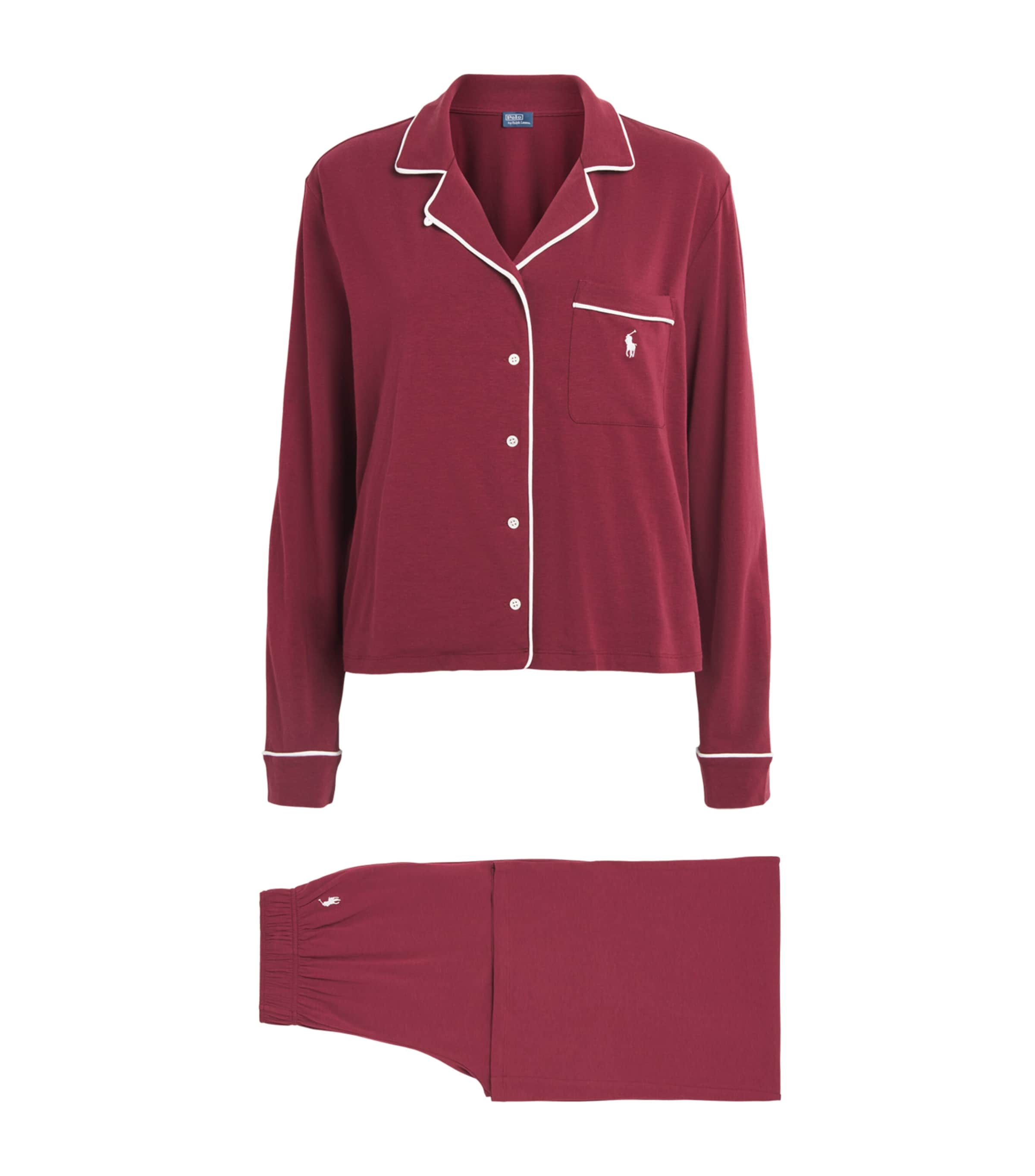 Polo Ralph Lauren Womens Jersey Pyjama Set Zinfandel