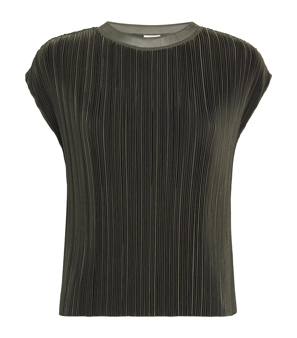 Satin Pleated Cedre Top