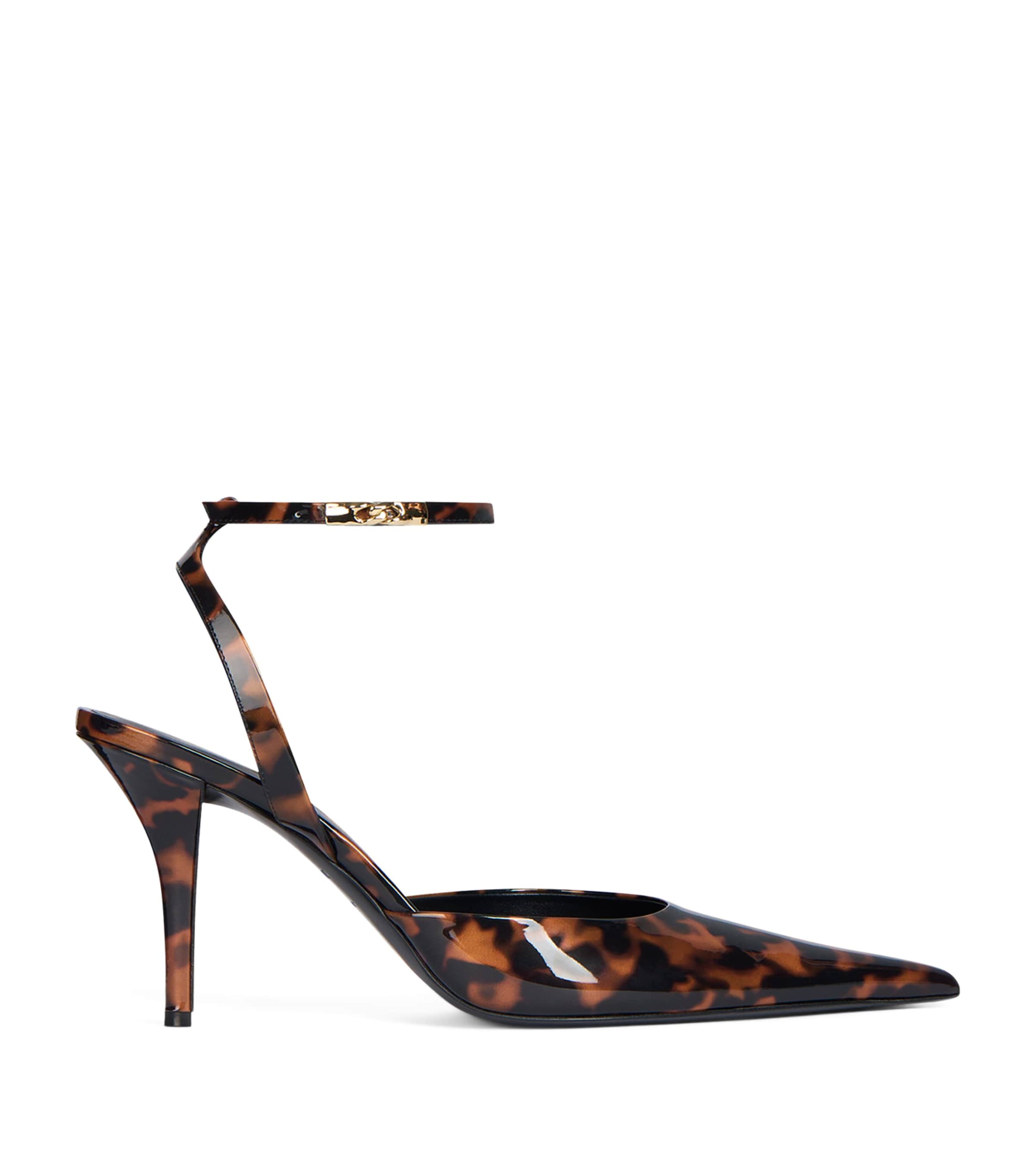 Balmain Leather Print Pumps Tartaruga