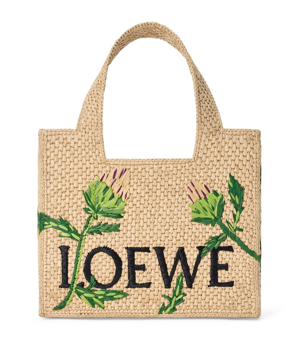 LOEWE x Paula's Ibiza Small Font Artichoke Tote Bag Natural/green